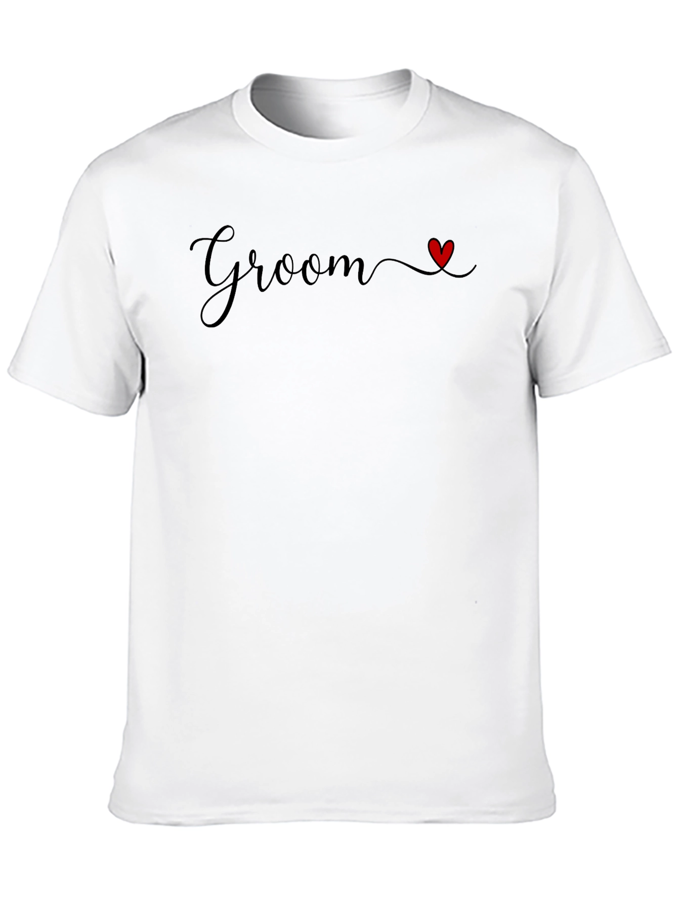 Black Groom Heart Graphic Black T-Shirt view 10