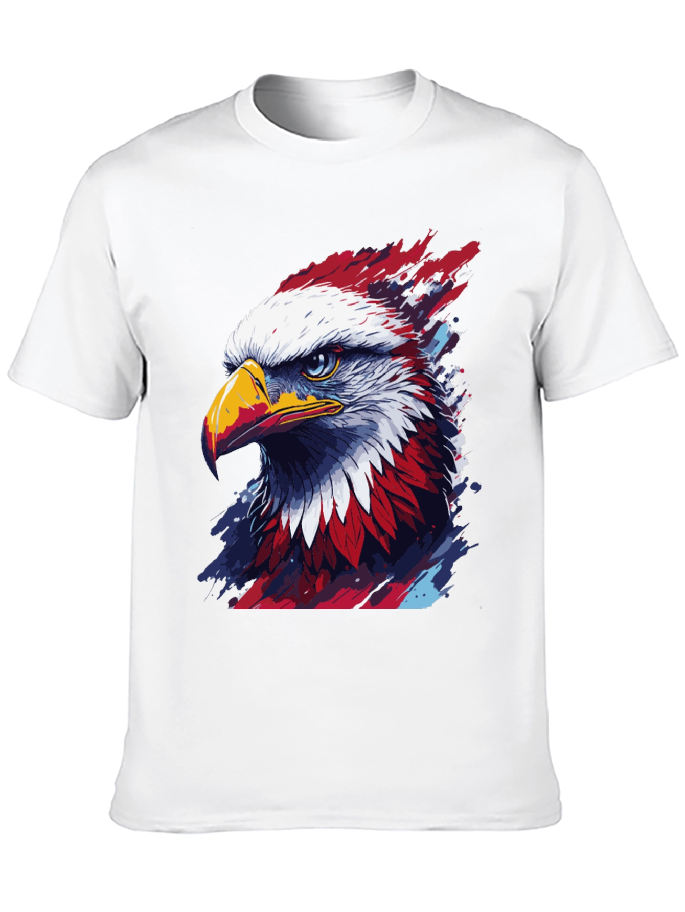 Black Patriotic Eagle Graphic Tee - Men's Black T-Shirt view 10
