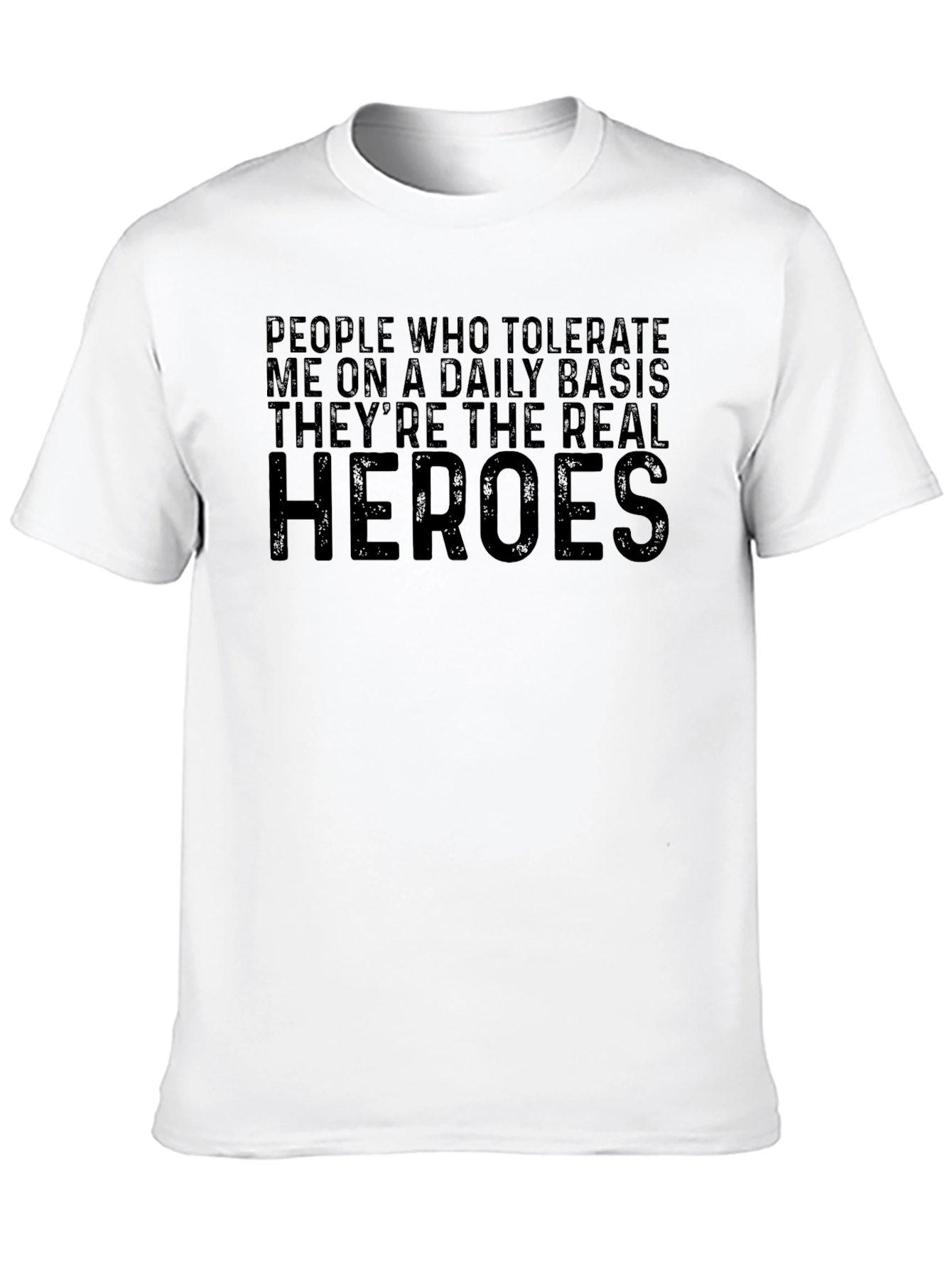 Black Real Heroes Graphic Tee - Black Crew Neck view 10