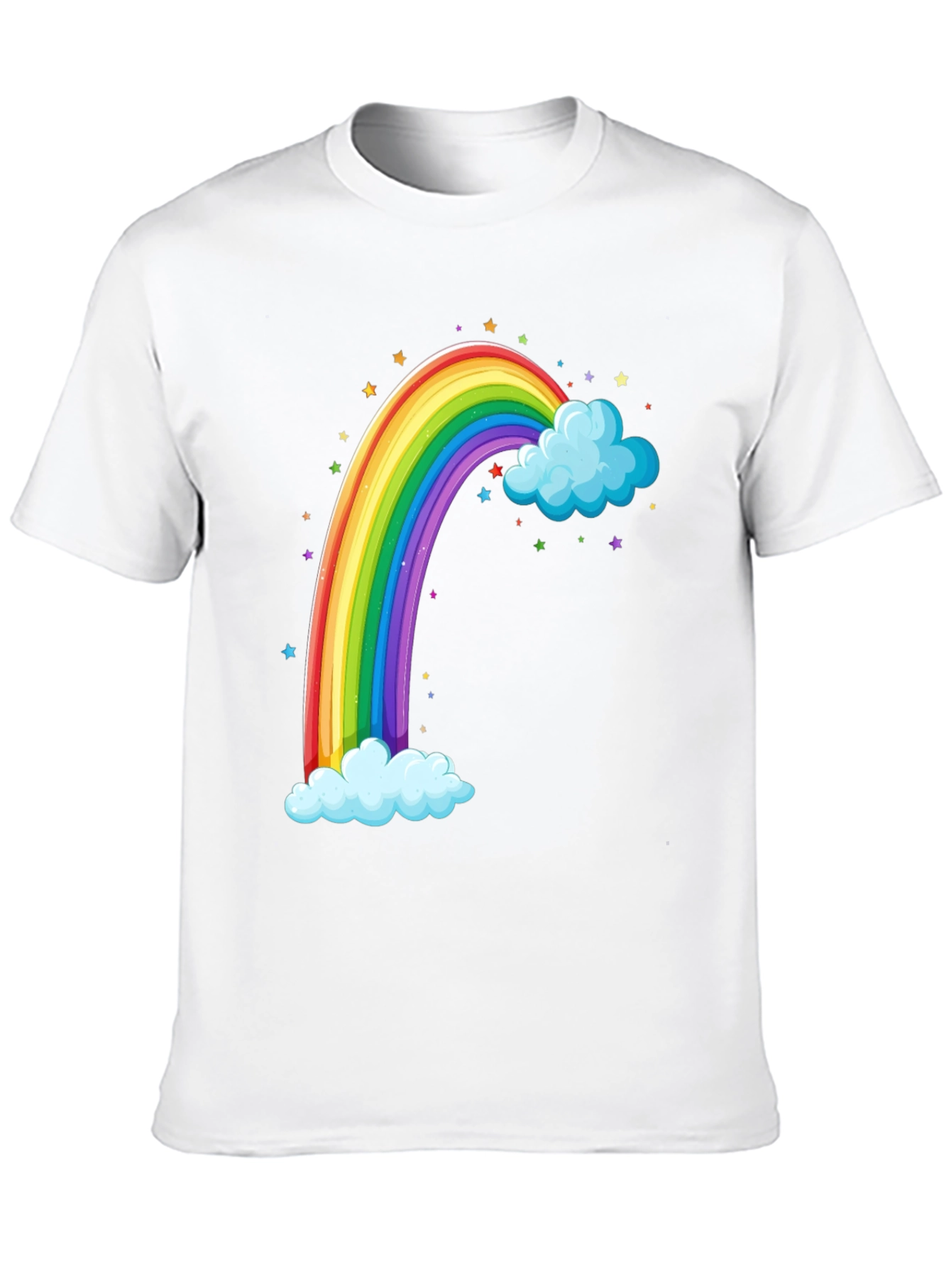 Black Rainbow & Cloud Graphic T-Shirt view 10