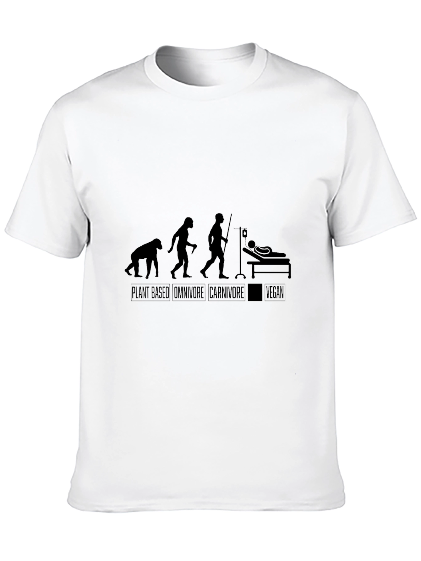 Black Vegan Evolution Black T-Shirt view 10
