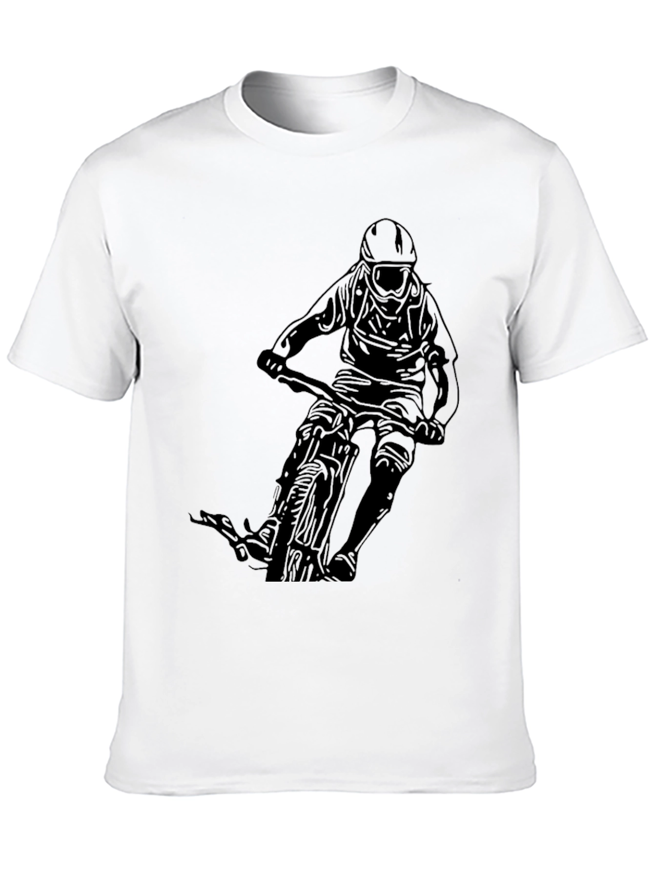 Black Mountain Biker Graphic Tee - Black Cotton view 10