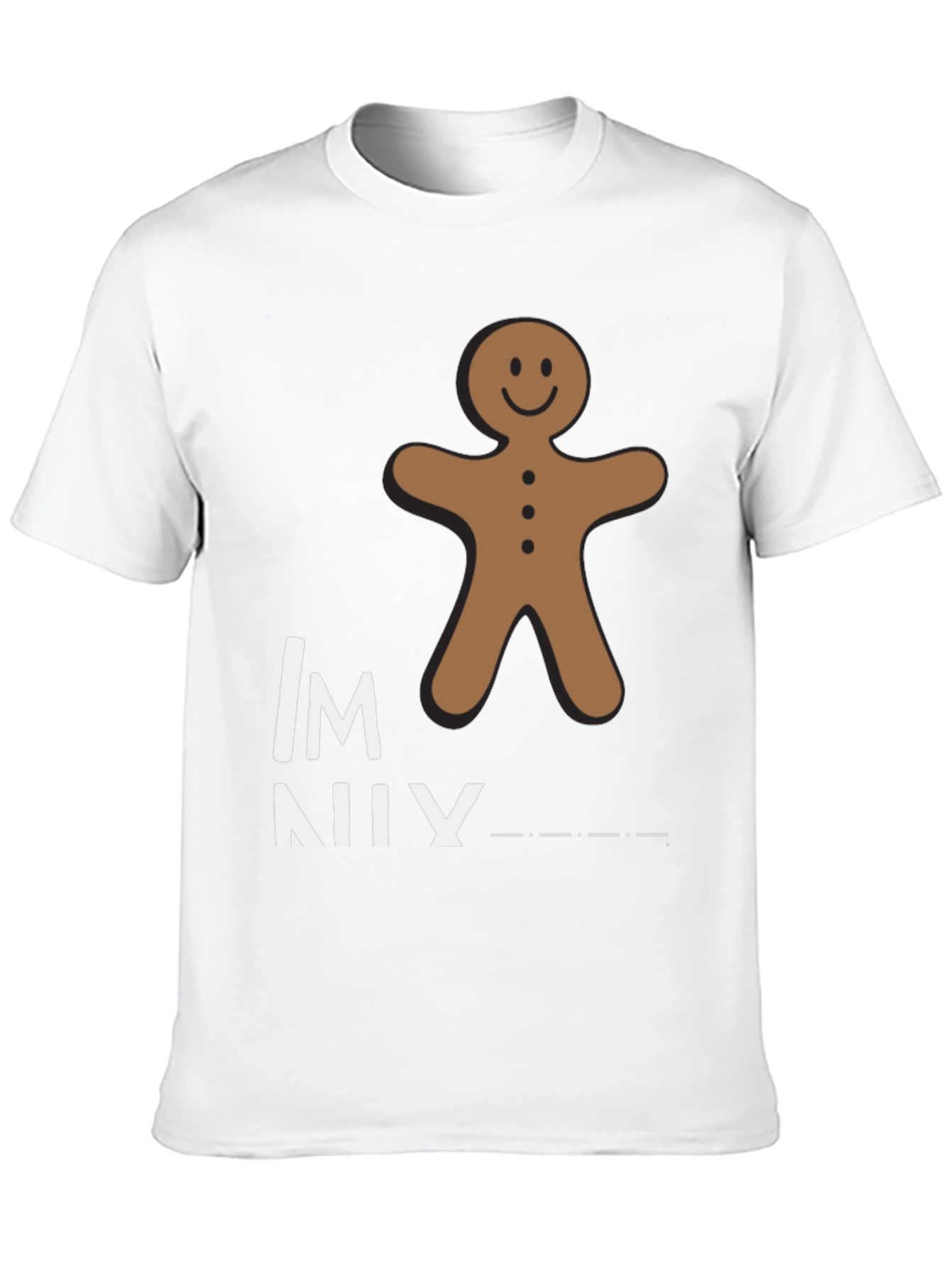 Black Gingerbread Man Funny Graphic T-Shirt view 10