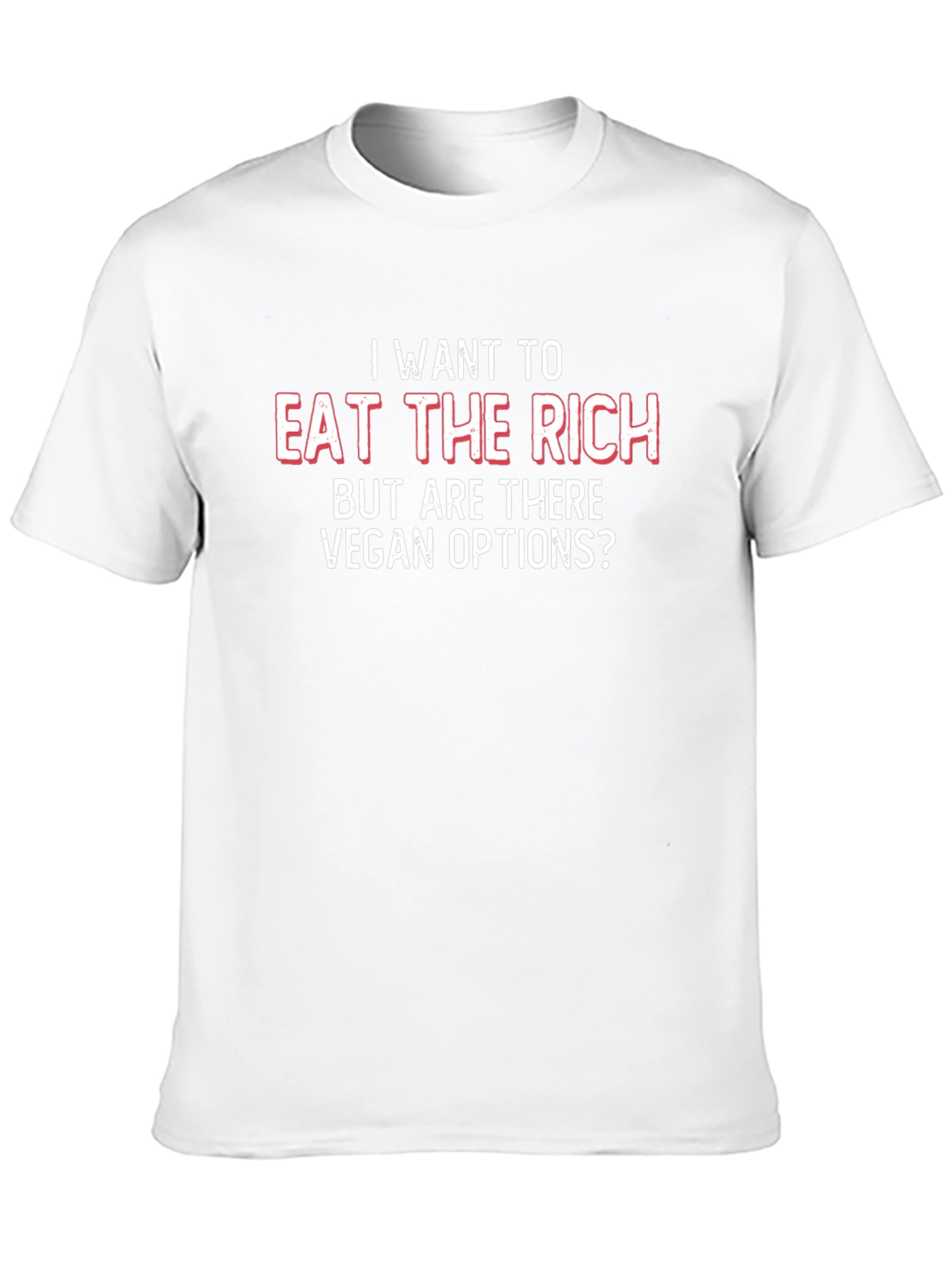 Black Eat the Rich Vegan Options Graphic Tee view 10