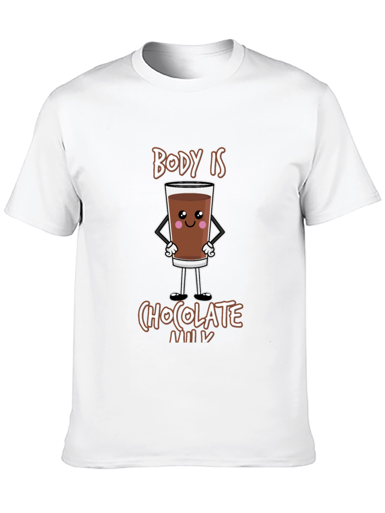 Black Funny Chocolate Milk Body T-Shirt - Unisex Tee view 10