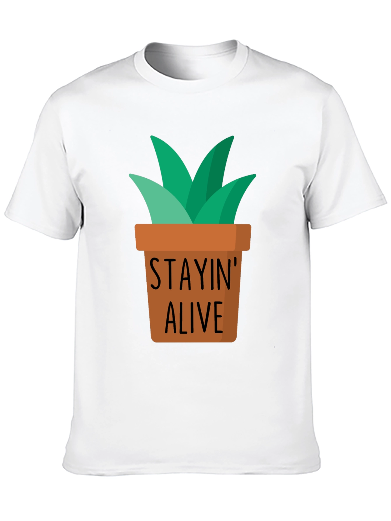 Black Stayin' Alive Plant Graphic T-Shirt view 10