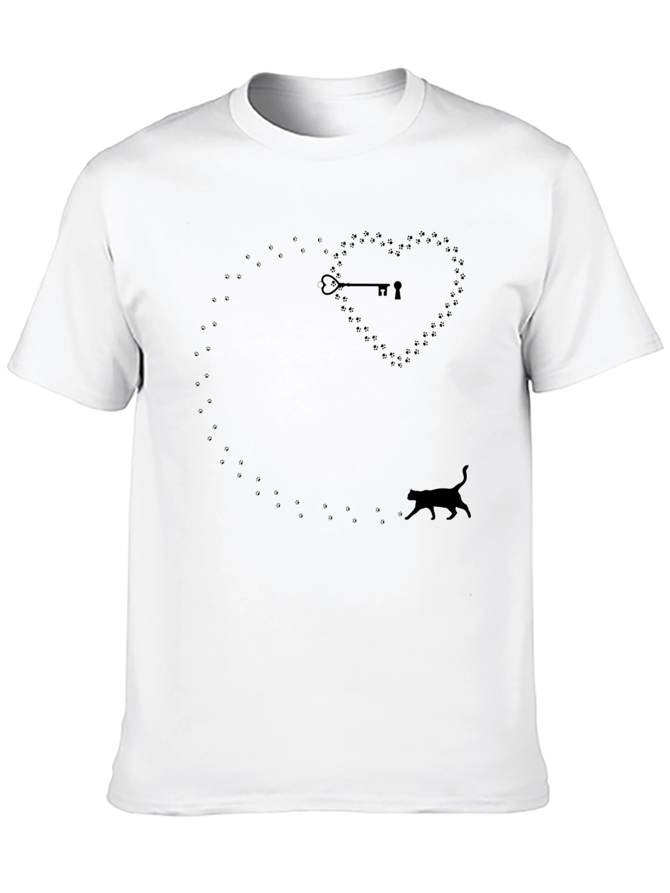 Black Key to My Heart Cat T-Shirt view 10