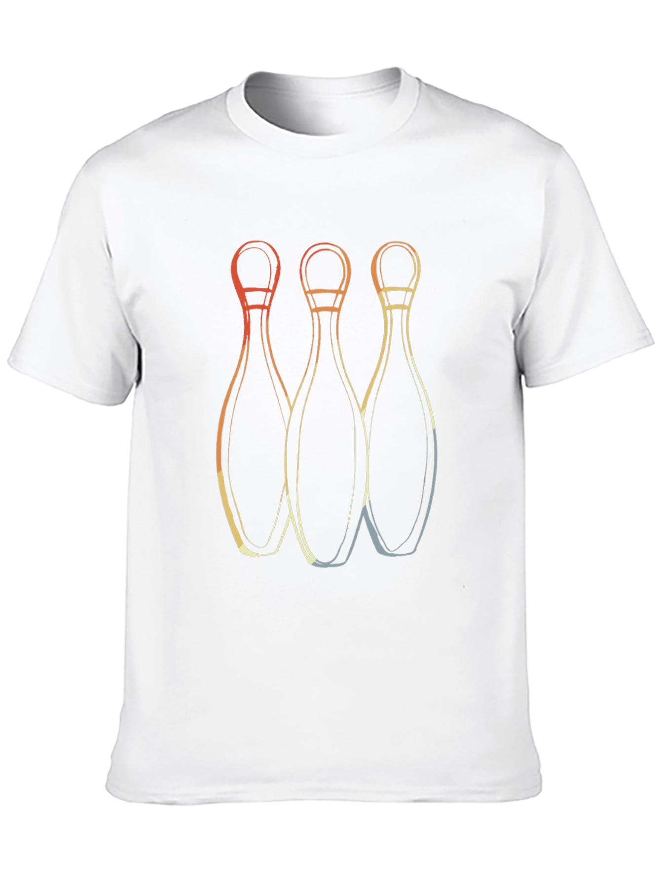 Black Retro Bowling Pins Graphic T-Shirt view 10