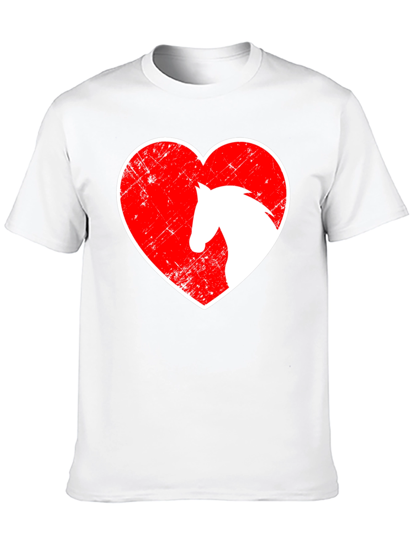 Black Horse Lover Graphic Tee - Heart Horse Shirt view 10