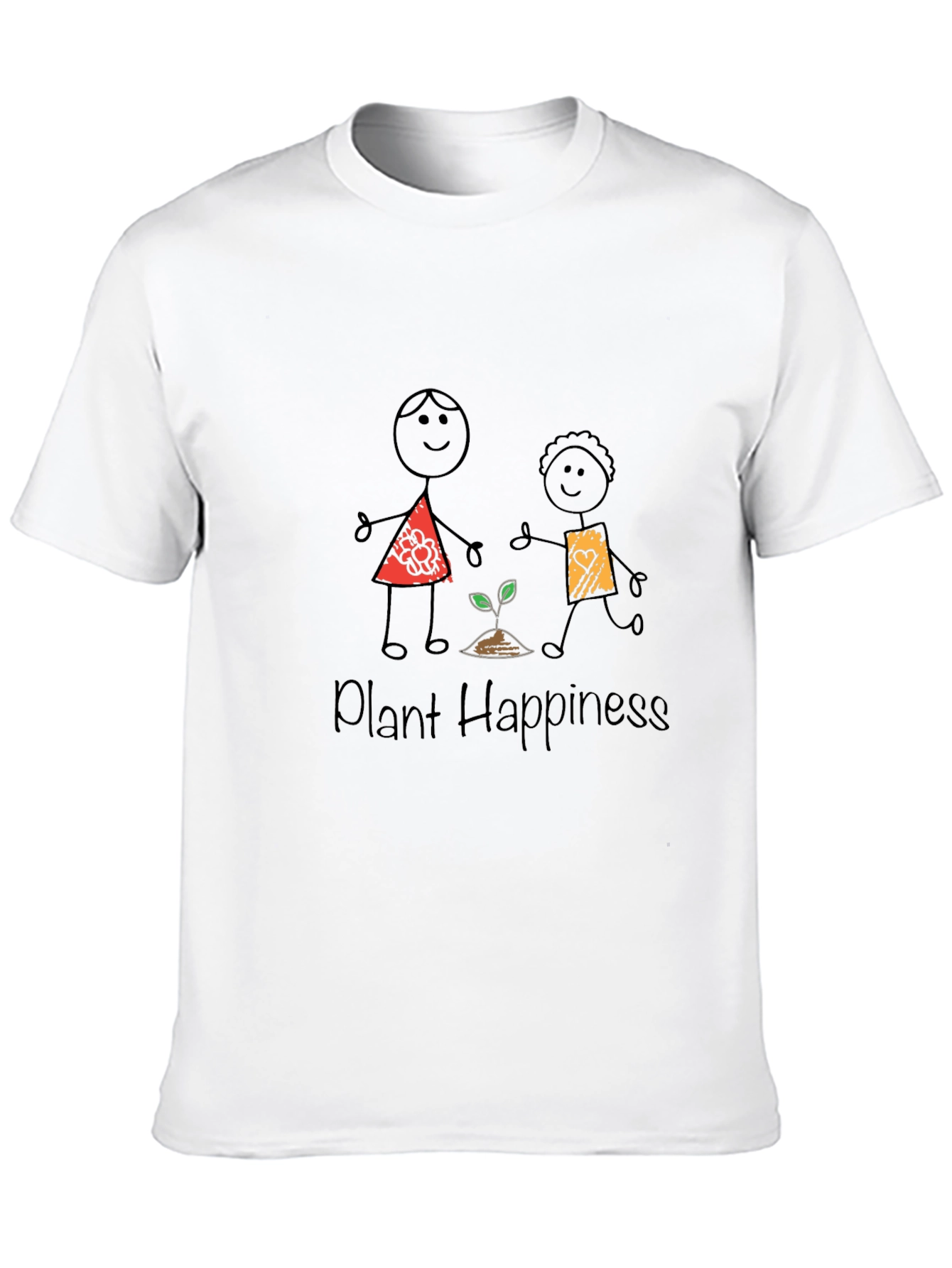 Black Plant Happiness Graphic Tee view 10