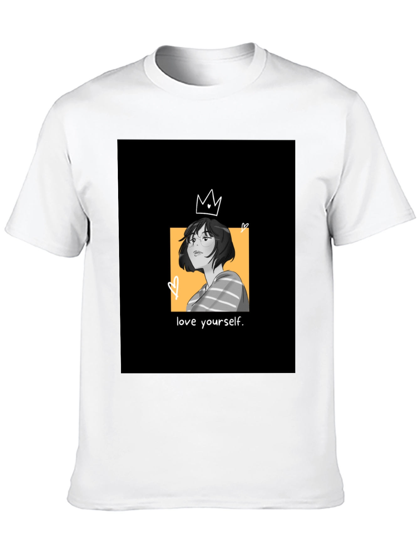 Black Love Yourself Graphic Tee - Black Unisex T-Shirt view 10