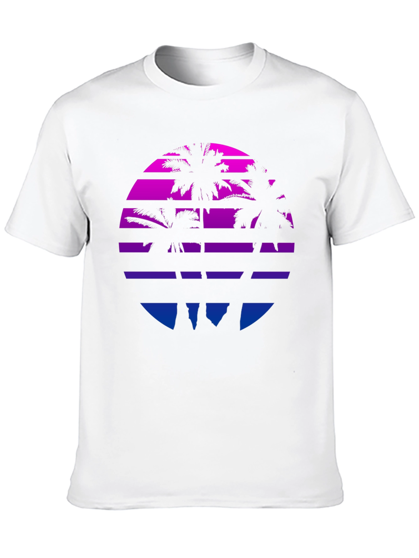 Black Retro Sunset Palm Tree Graphic Tee - Black view 10