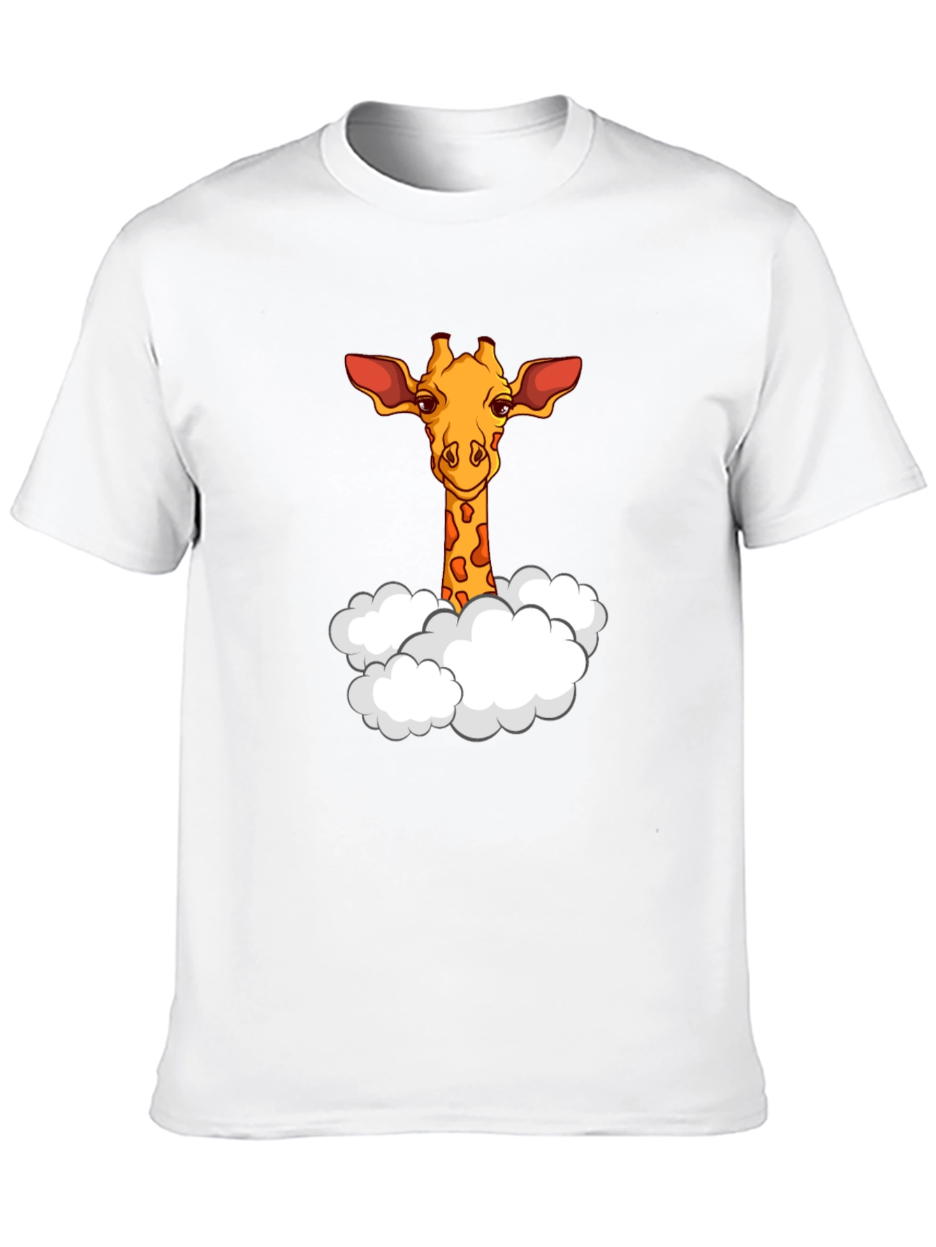 Black Giraffe in Clouds Graphic T-Shirt - Black view 10