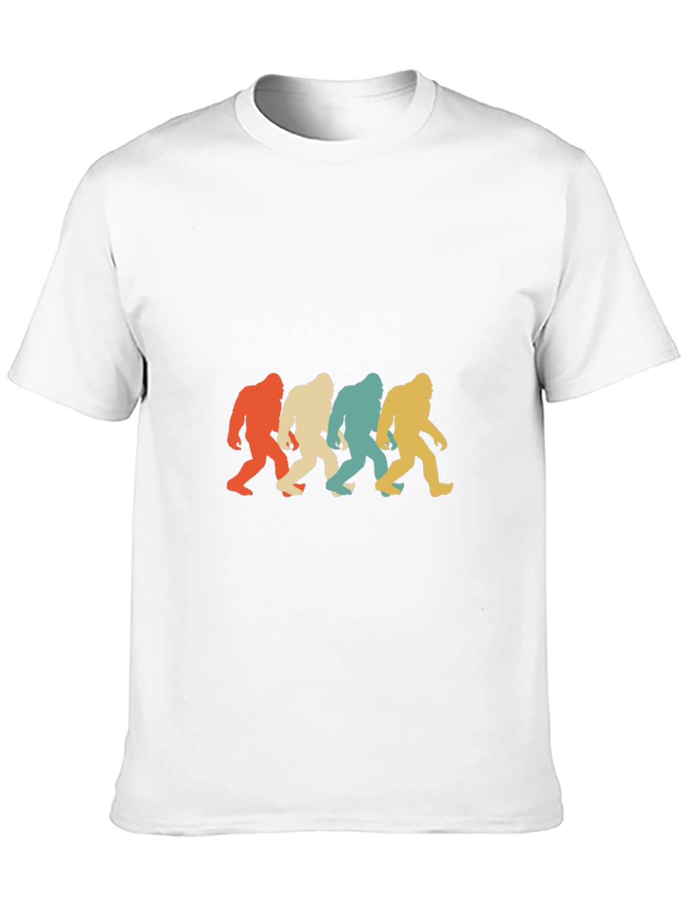 Black Retro Bigfoot T-Shirt: Sasquatch Silhouette Tee view 10