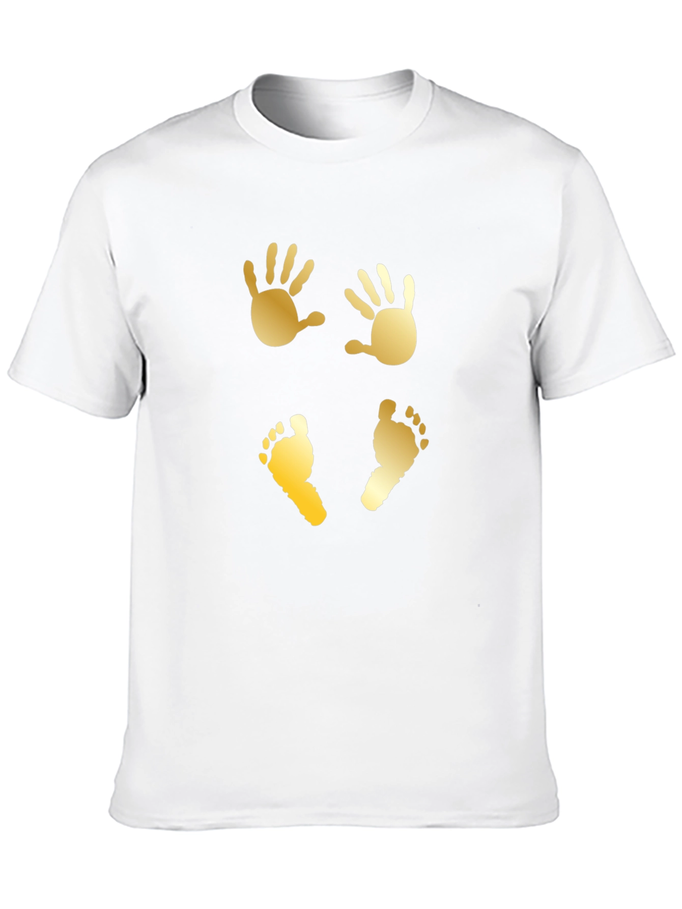 Black Baby Handprint & Footprint Graphic Tee - Black view 10