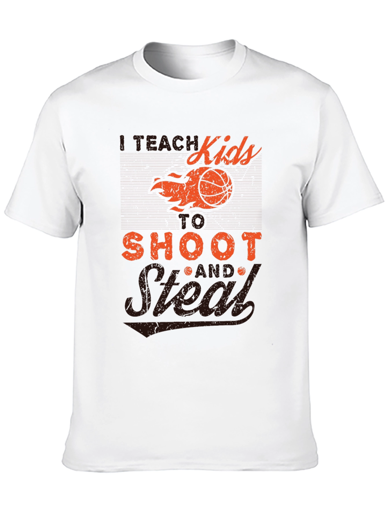Black I Teach Kids to Shoot & Steal T-Shirt view 10