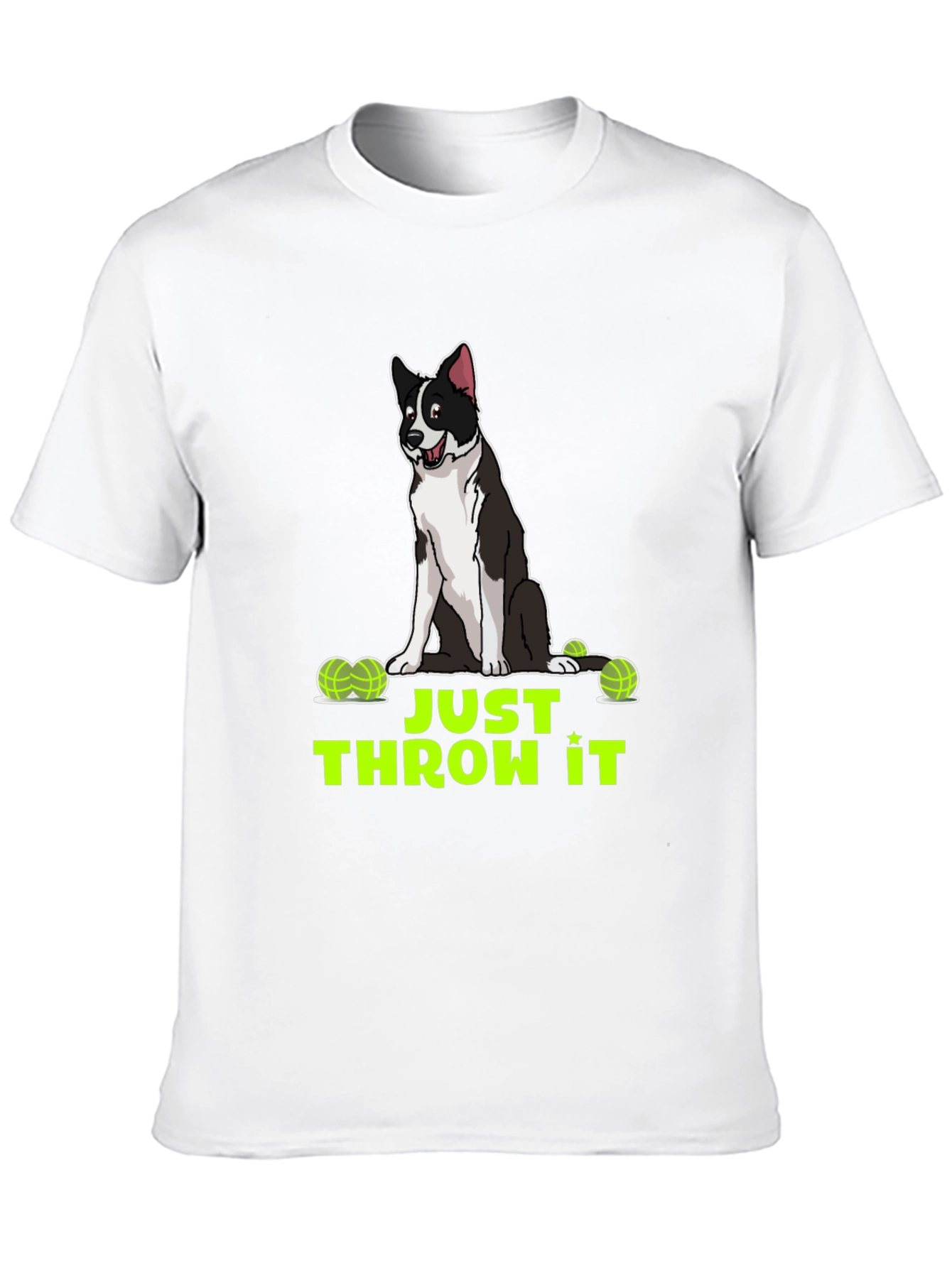 Black Just Throw It Dog Graphic T-Shirt view 10