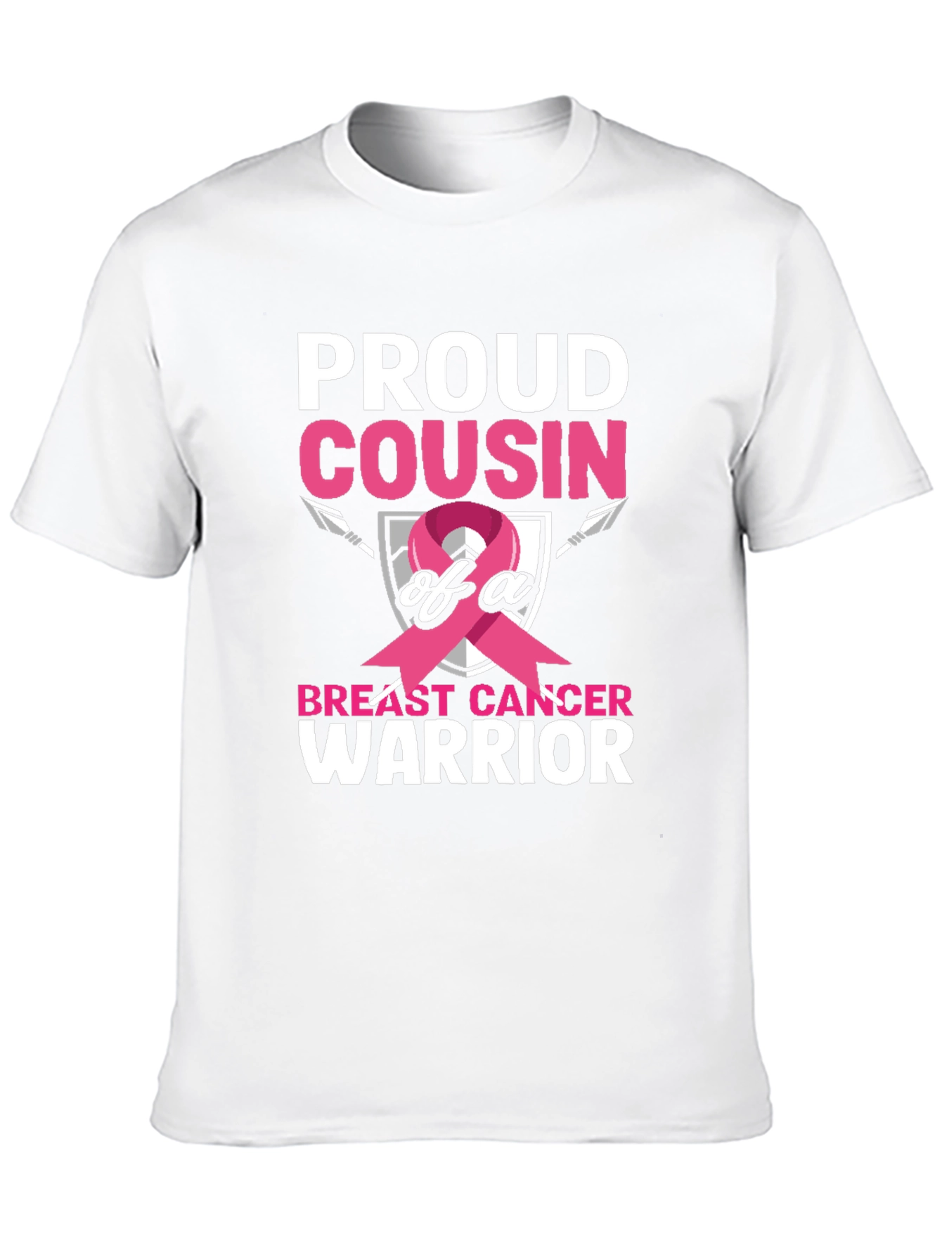 Black Proud Cousin Breast Cancer Warrior T-Shirt view 10