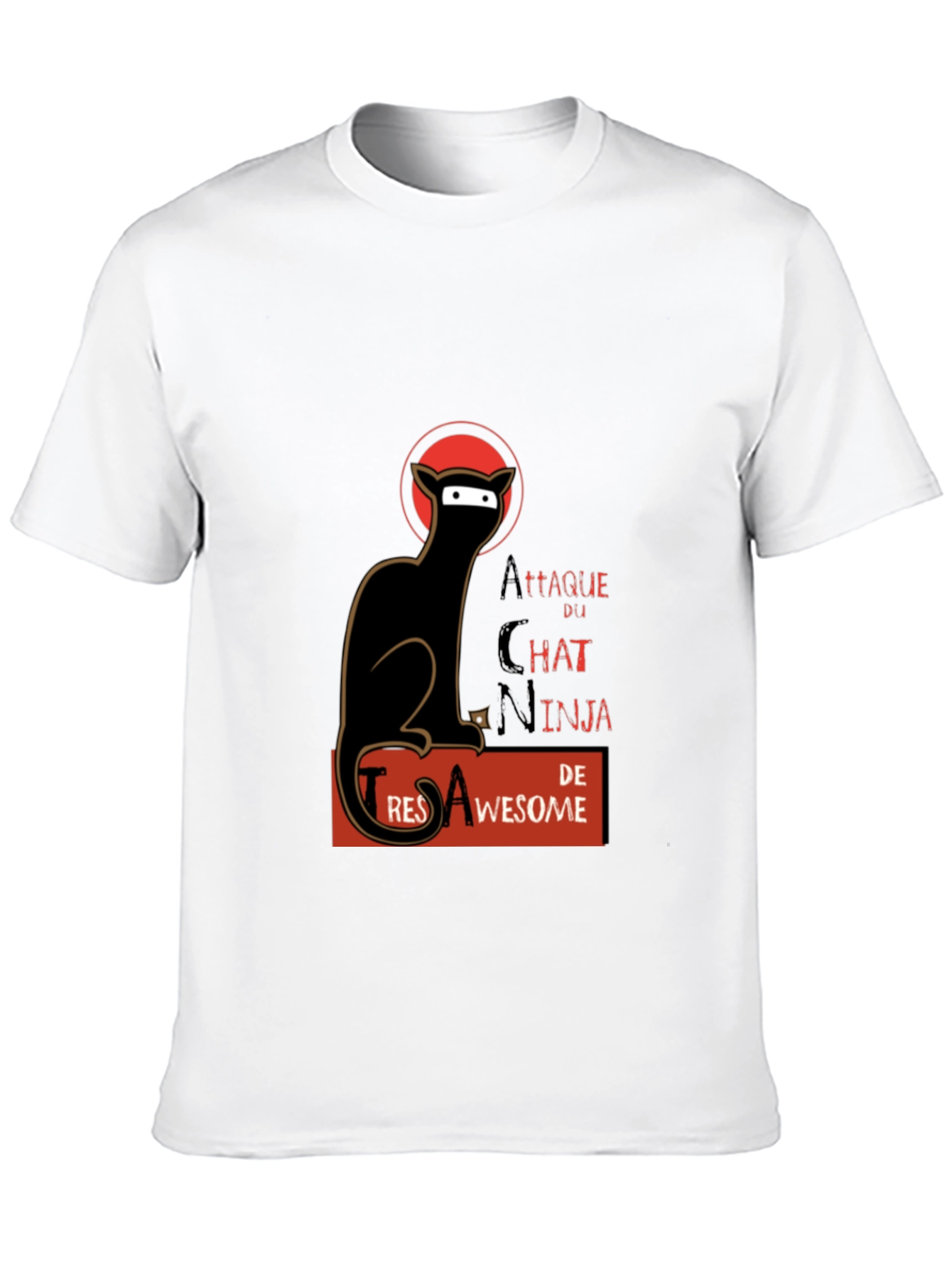Black Attaque du Chat Ninja T-shirt view 10