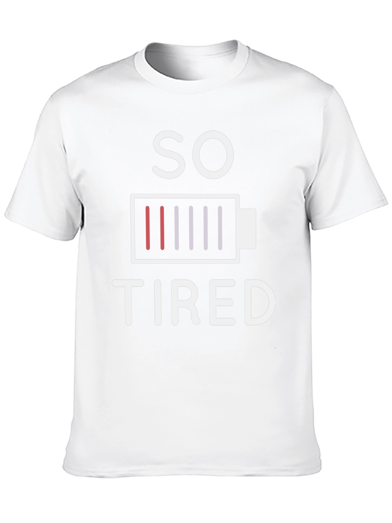 Black So Tired Graphic T-Shirt - Low Battery Design view 10