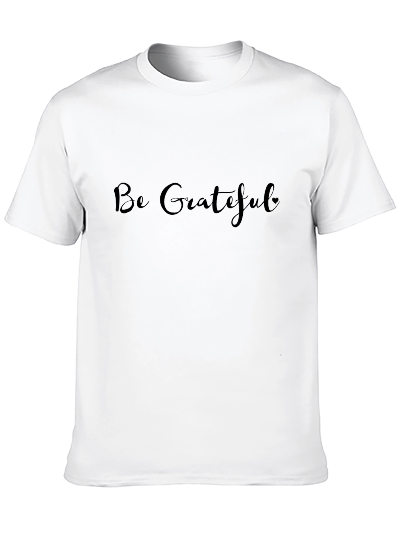 Black Be Grateful Black Tee - Inspirational Message Shirt view 10