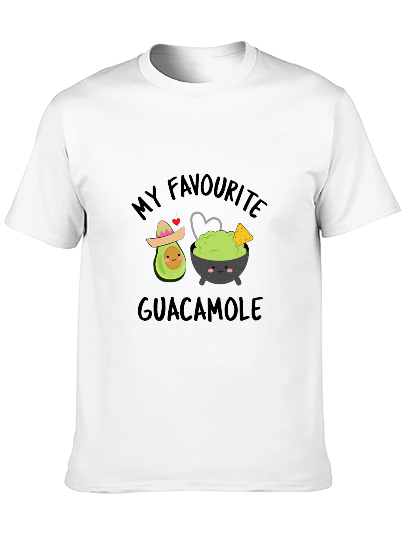 Black My Favourite Guacamole Funny Graphic T-Shirt view 10