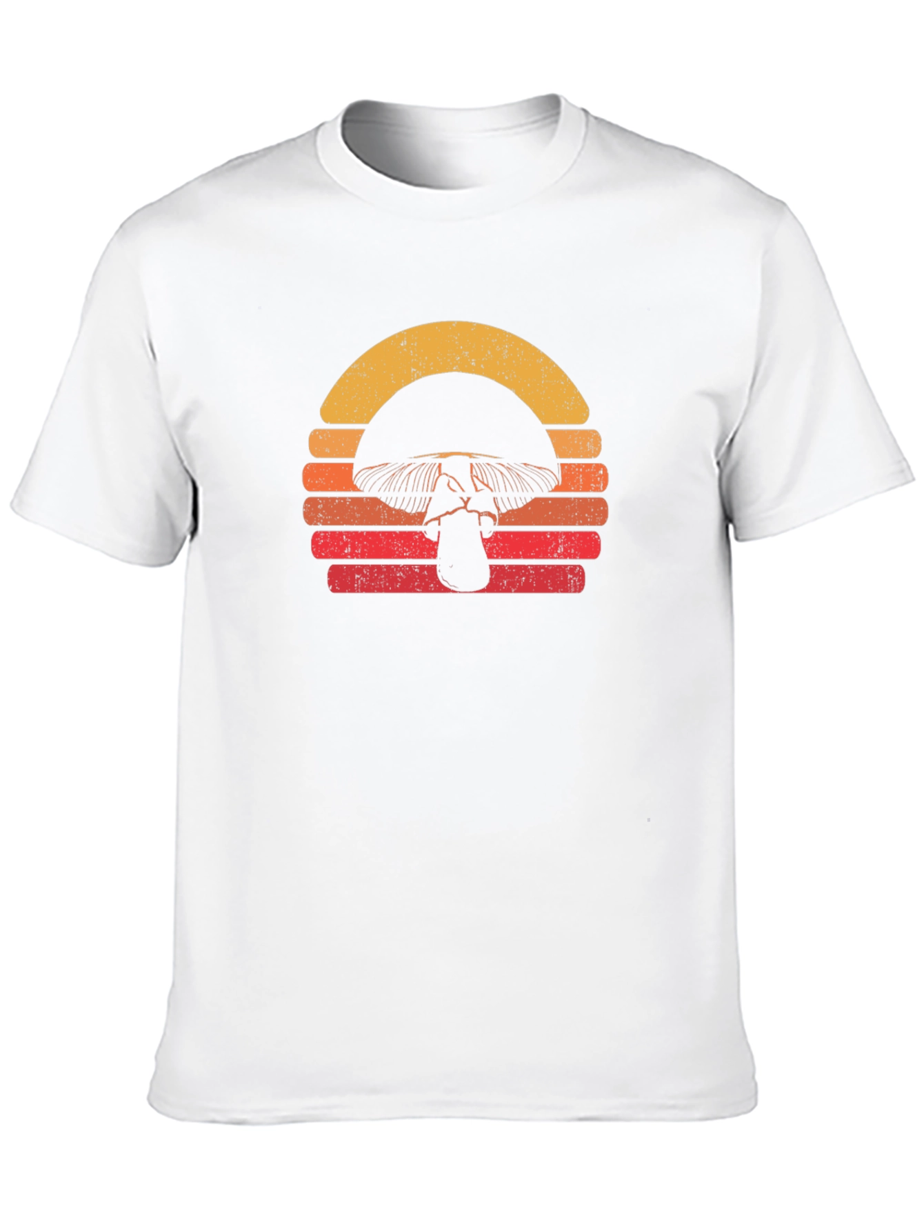 Black Retro Mushroom Sunset Graphic Tee - Black view 10