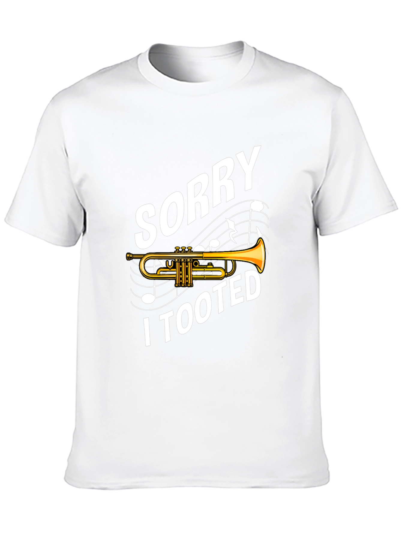 Black Sorry I Tooted T-Shirt - Funny Trumpet Player Tee view 10