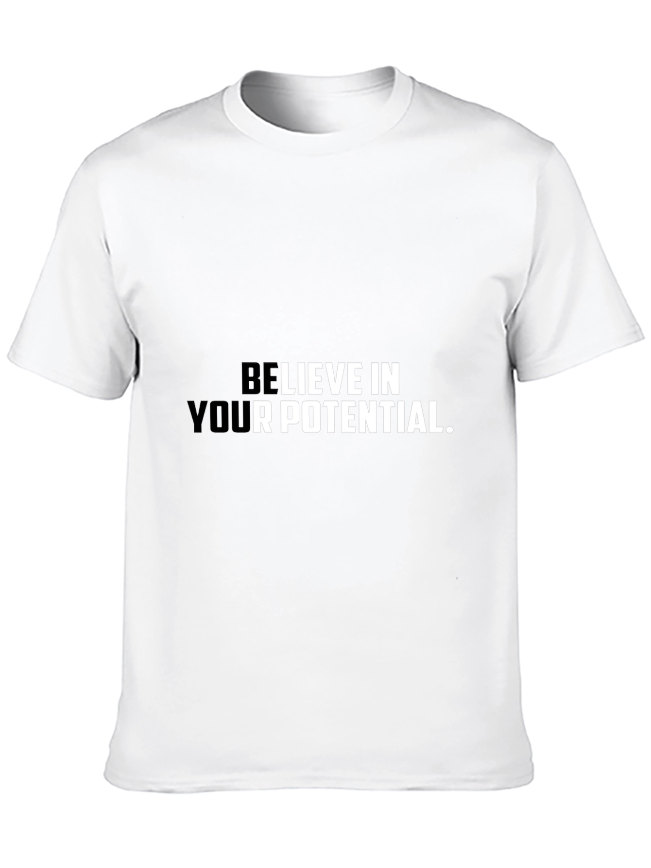 Black Believe In Your Potential Graphic Tee view 10