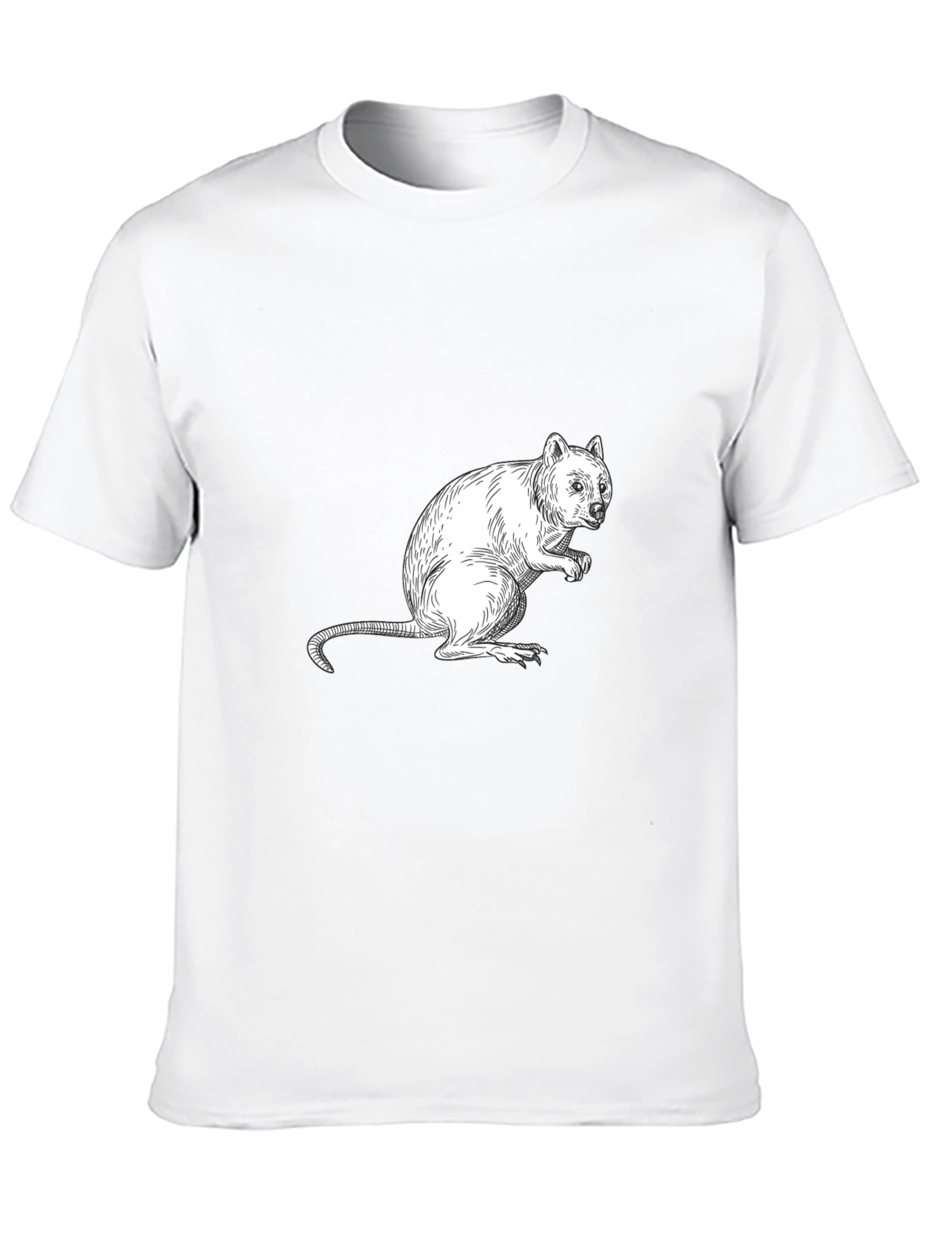 Black Quokka Graphic Black T-Shirt - Unique Animal Tee view 10