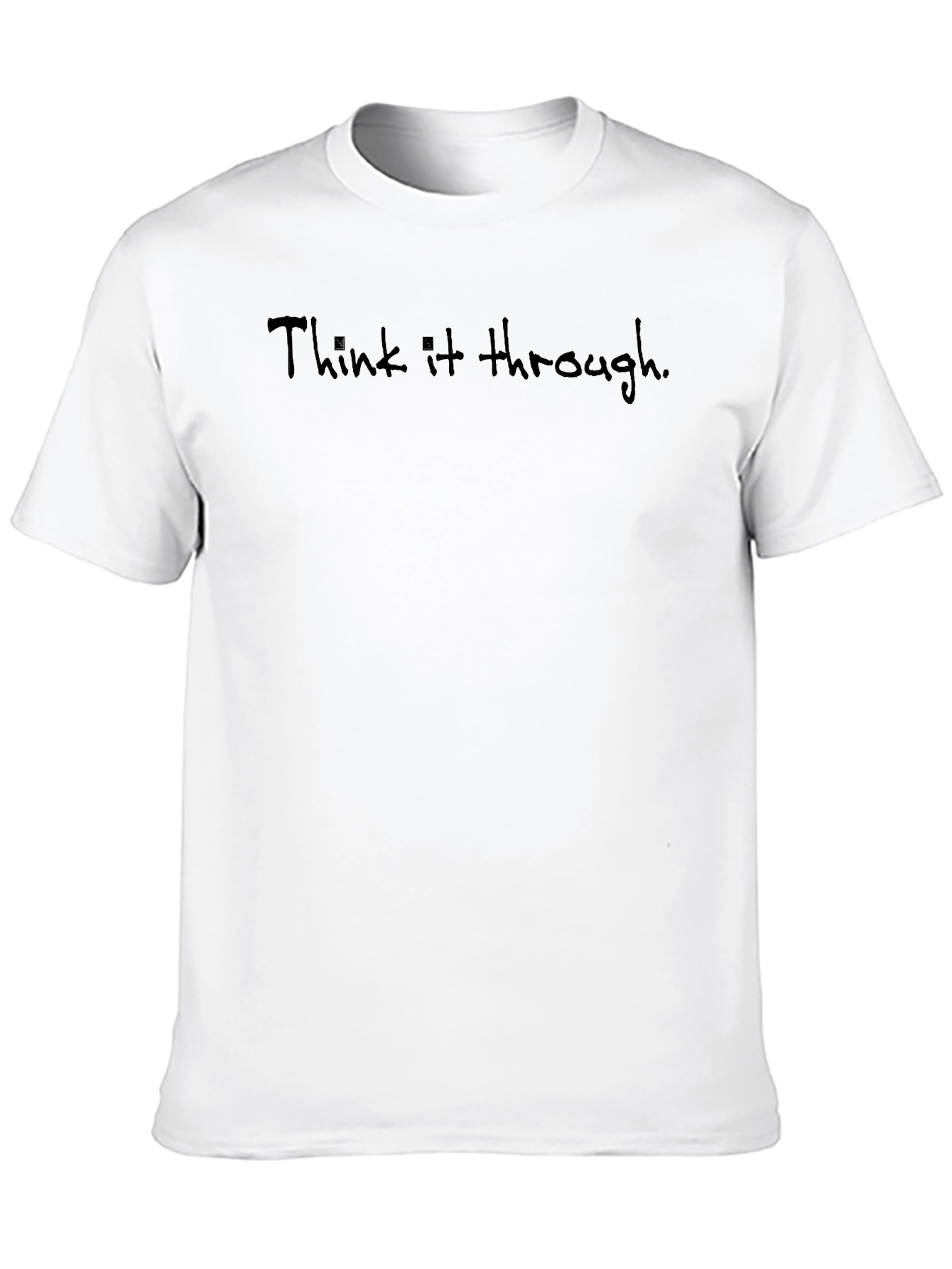 Black Think It Through Black Graphic T-Shirt view 10