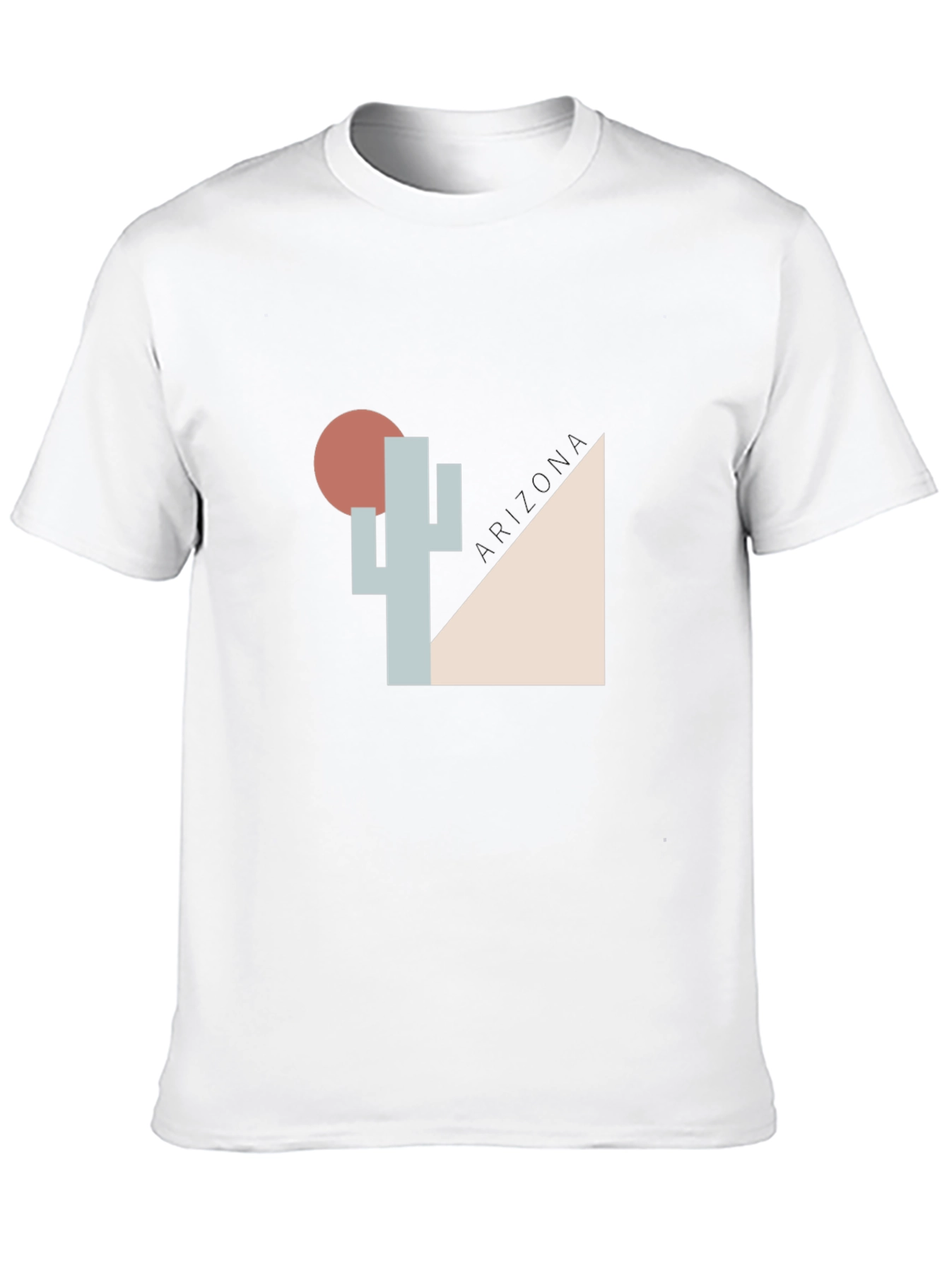 Black Geometric Desert Cactus Graphic Tee view 10