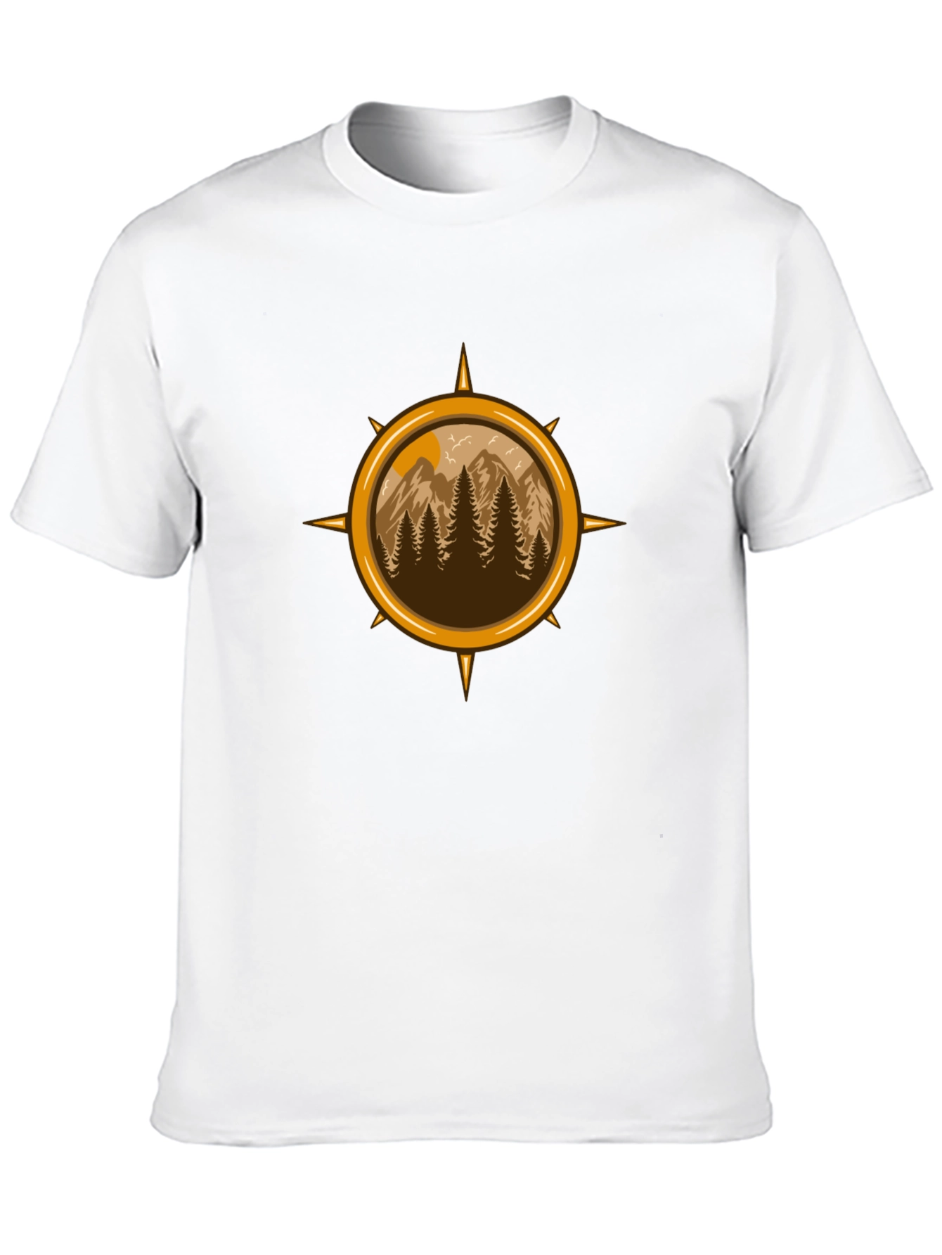 Black Nature Compass Graphic Tee - Adventure Awaits! view 10