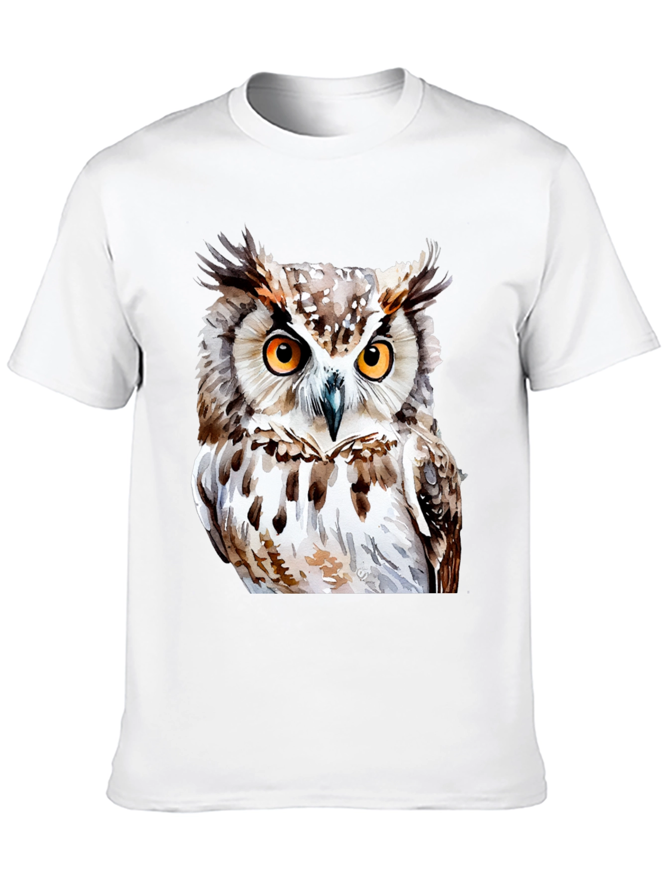 Black Owl Graphic Print T-Shirt - Black view 10