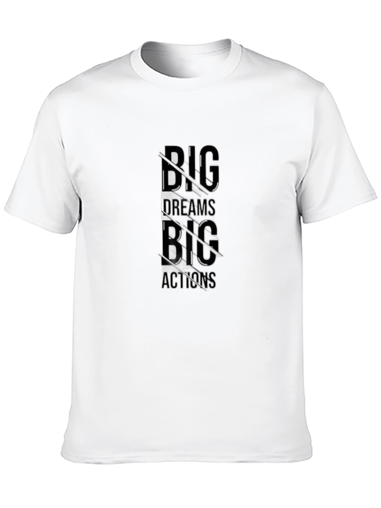 Black Big Dreams Big Actions Black Graphic Tee view 10