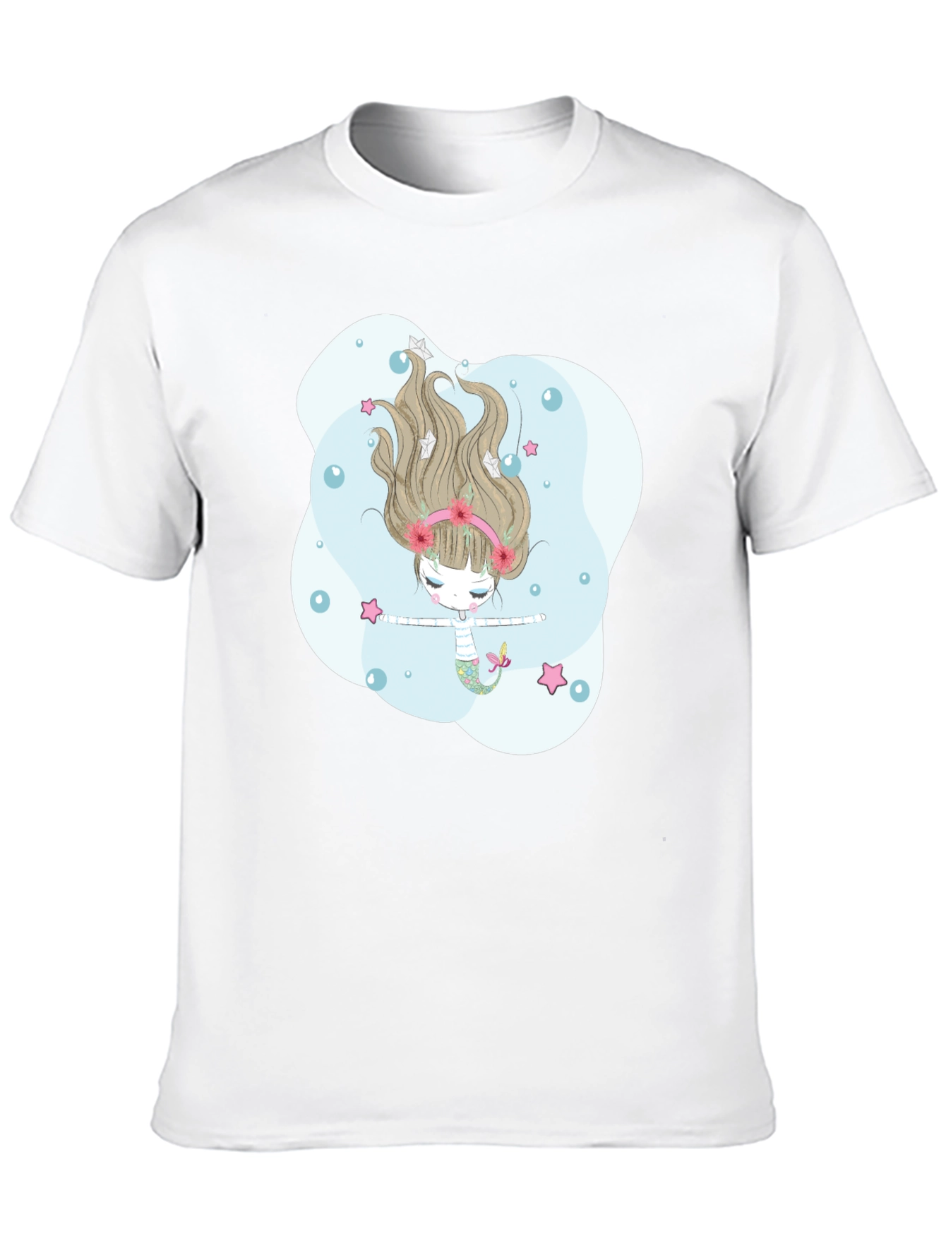 Black Mermaid Graphic Tee - Men's Black T-Shirt view 10