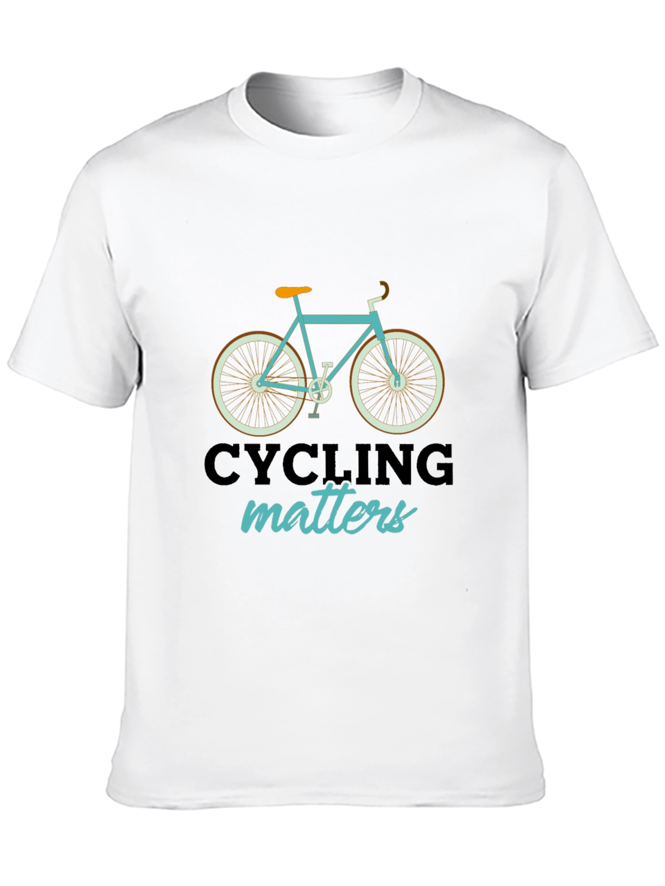 Black Cycling Matters Graphic T-Shirt, Mens Black Tee view 10