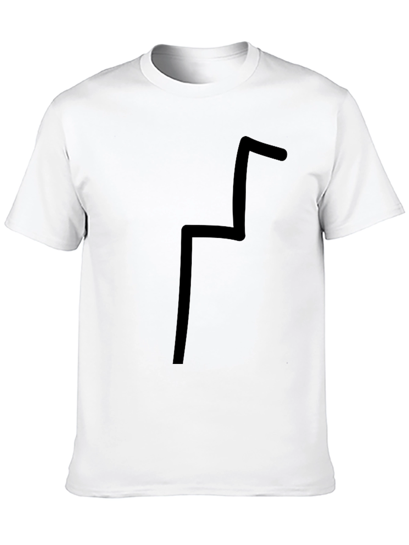 Black Unique Geometric Design Black T-Shirt view 10