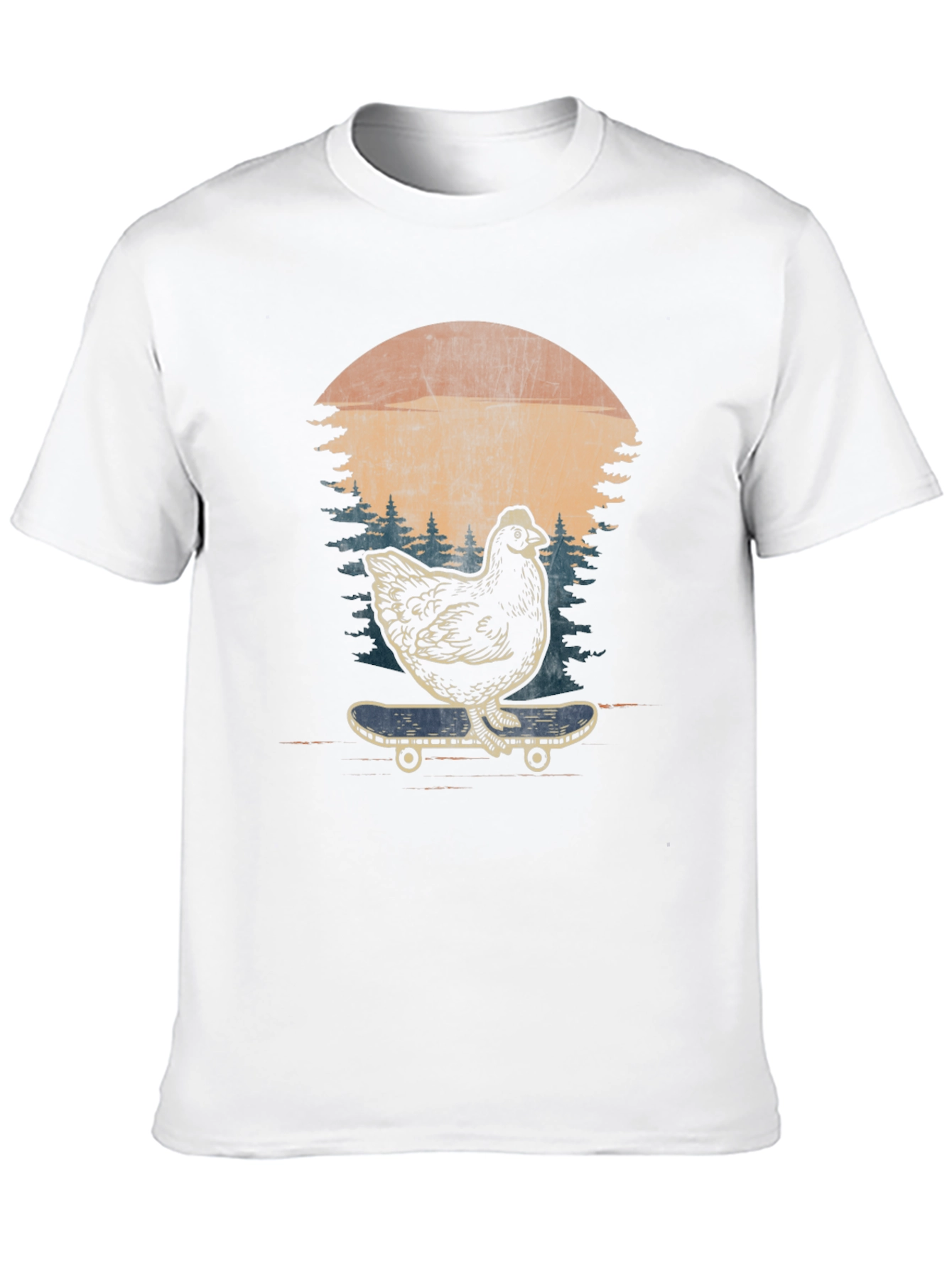 Black Chicken Skateboard Graphic Tee - Retro Style view 10