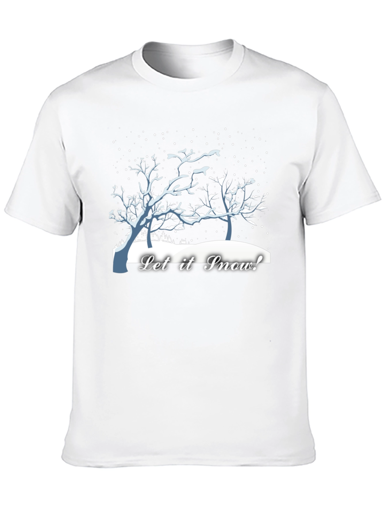 Black Let it Snow! Winter Graphic Tee view 10