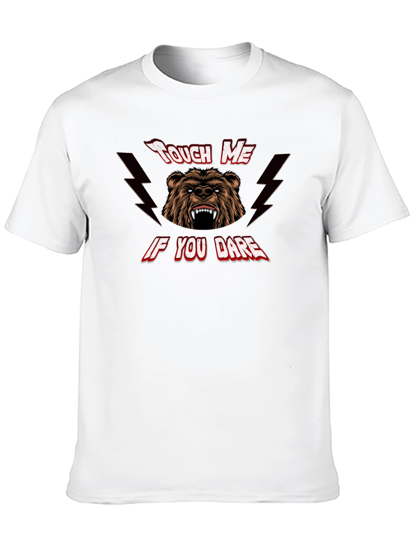 Black Touch Me If You Dare Bear Graphic Tee - Black view 10