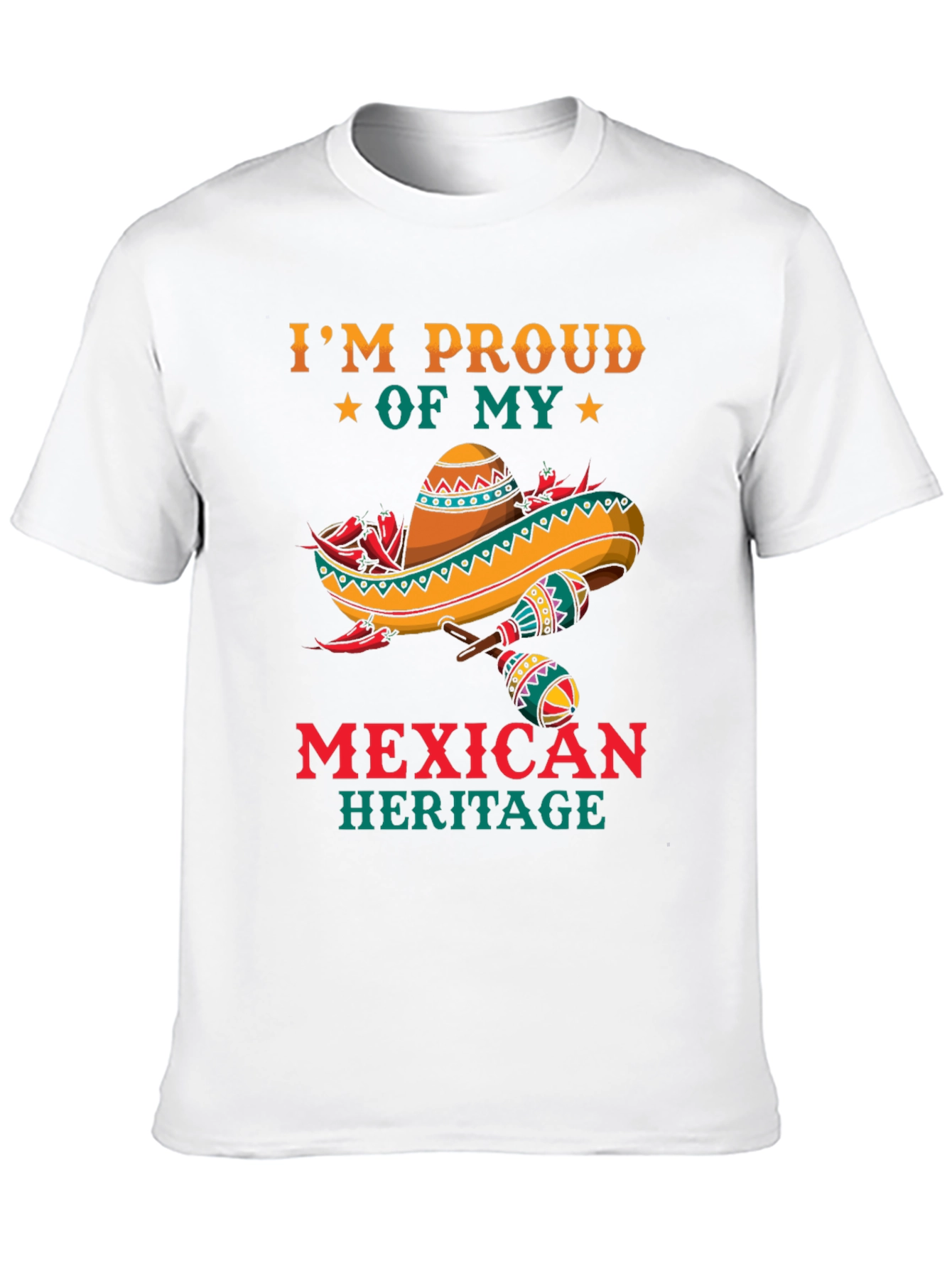 Black Proud Mexican Heritage Graphic T-Shirt - Black view 10