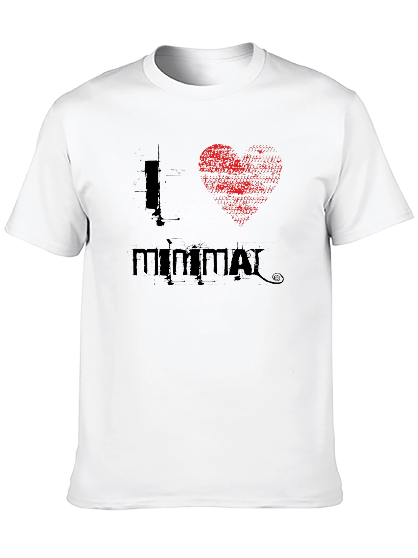 Black I Heart Minimal Graphic Tee view 10