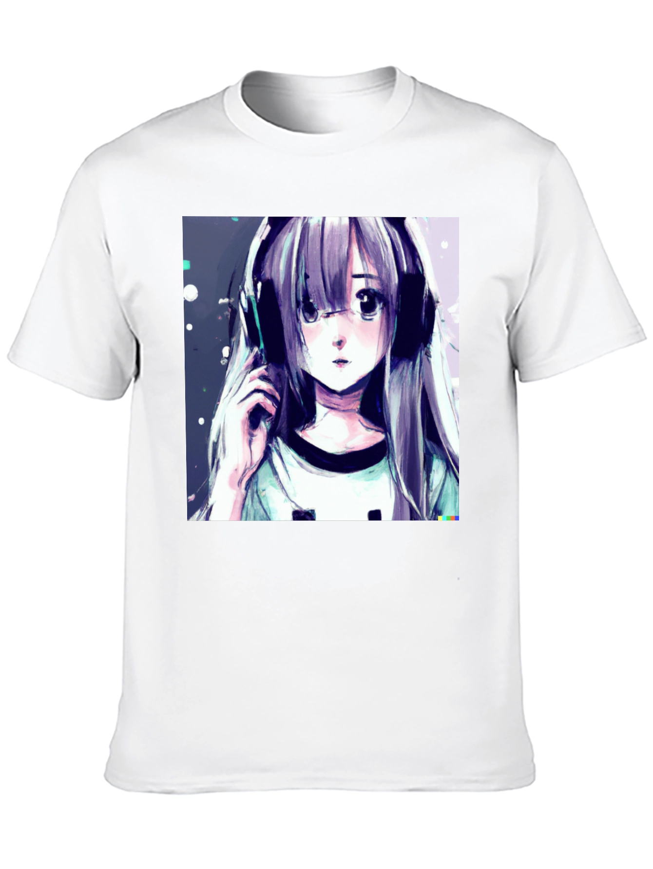 Black Anime Girl Graphic Tee - Stylish Black T-Shirt view 10