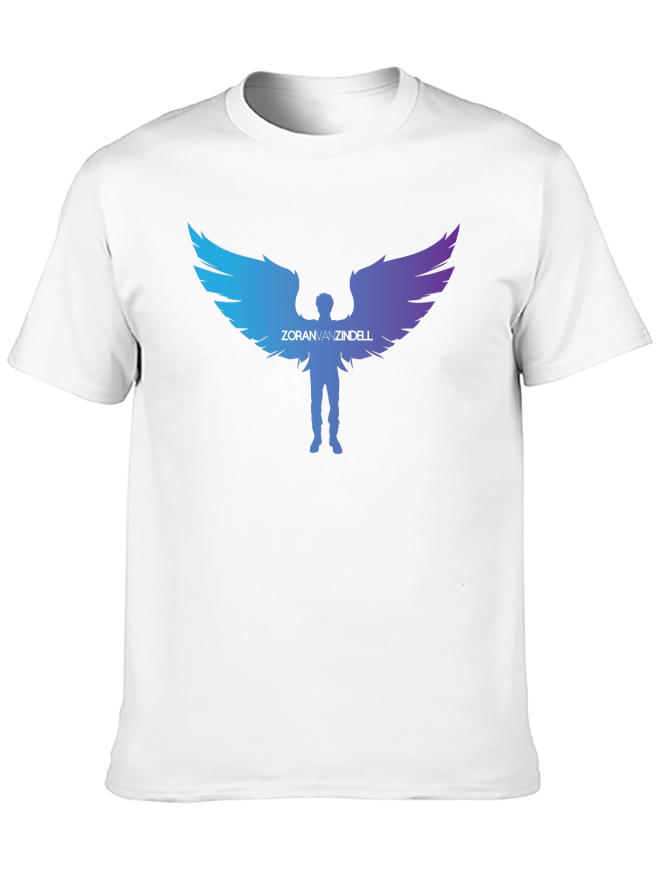 Black ZoranVanzindell Angel Wings Black T-Shirt view 10