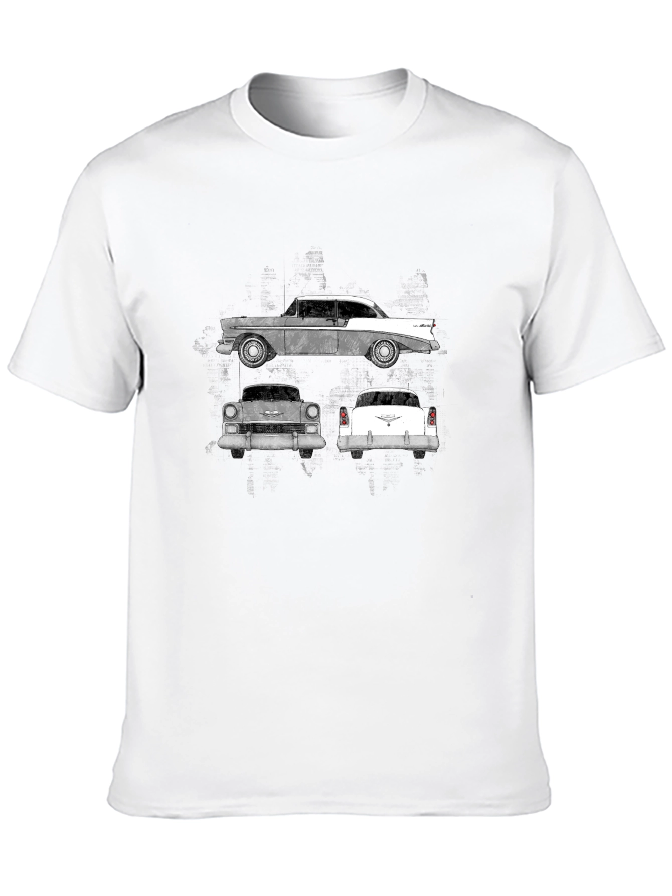 Black Classic Car Graphic Tee - Black Cotton view 10