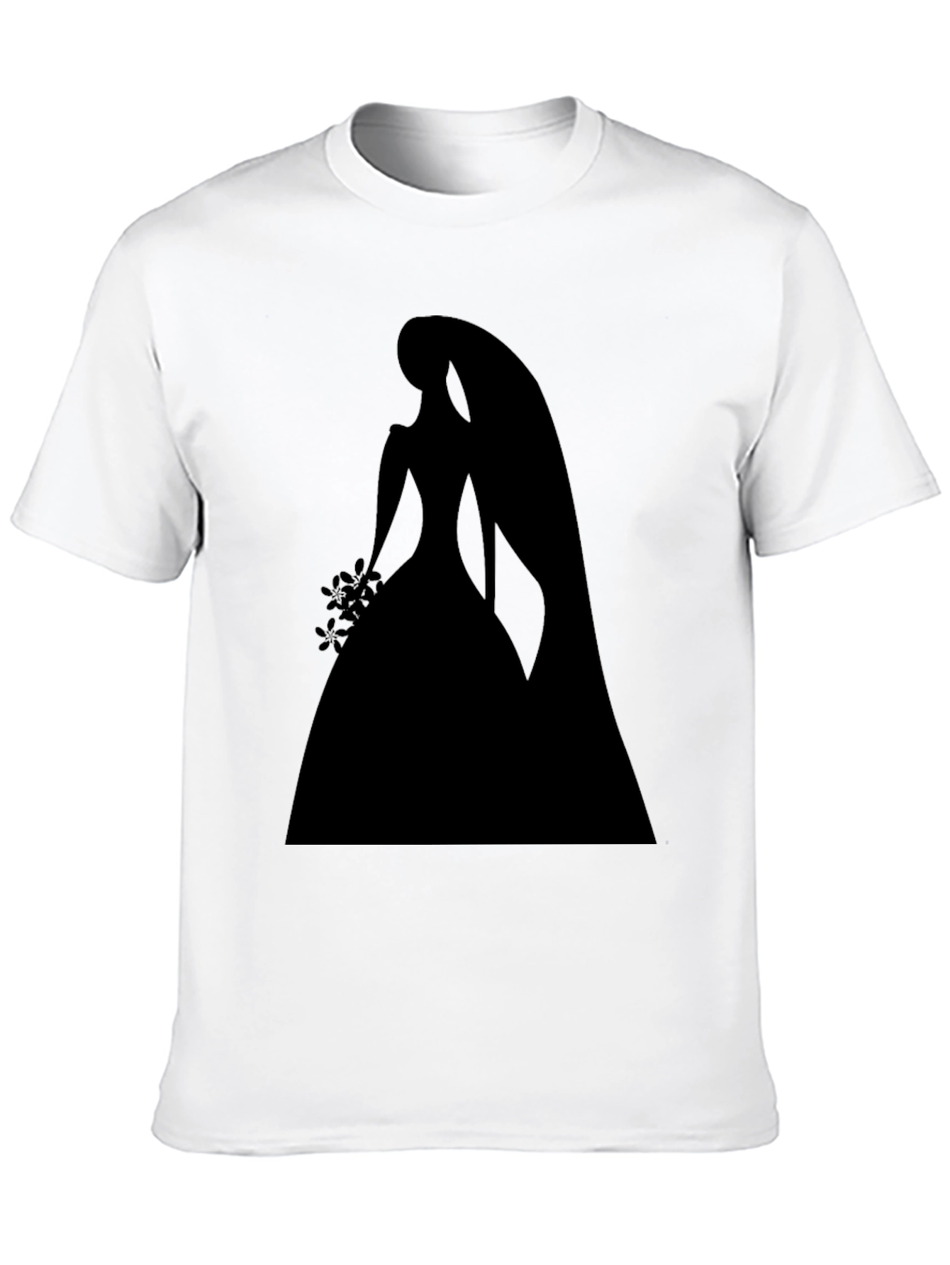 Black Bridal Silhouette Graphic Tee - Black view 10
