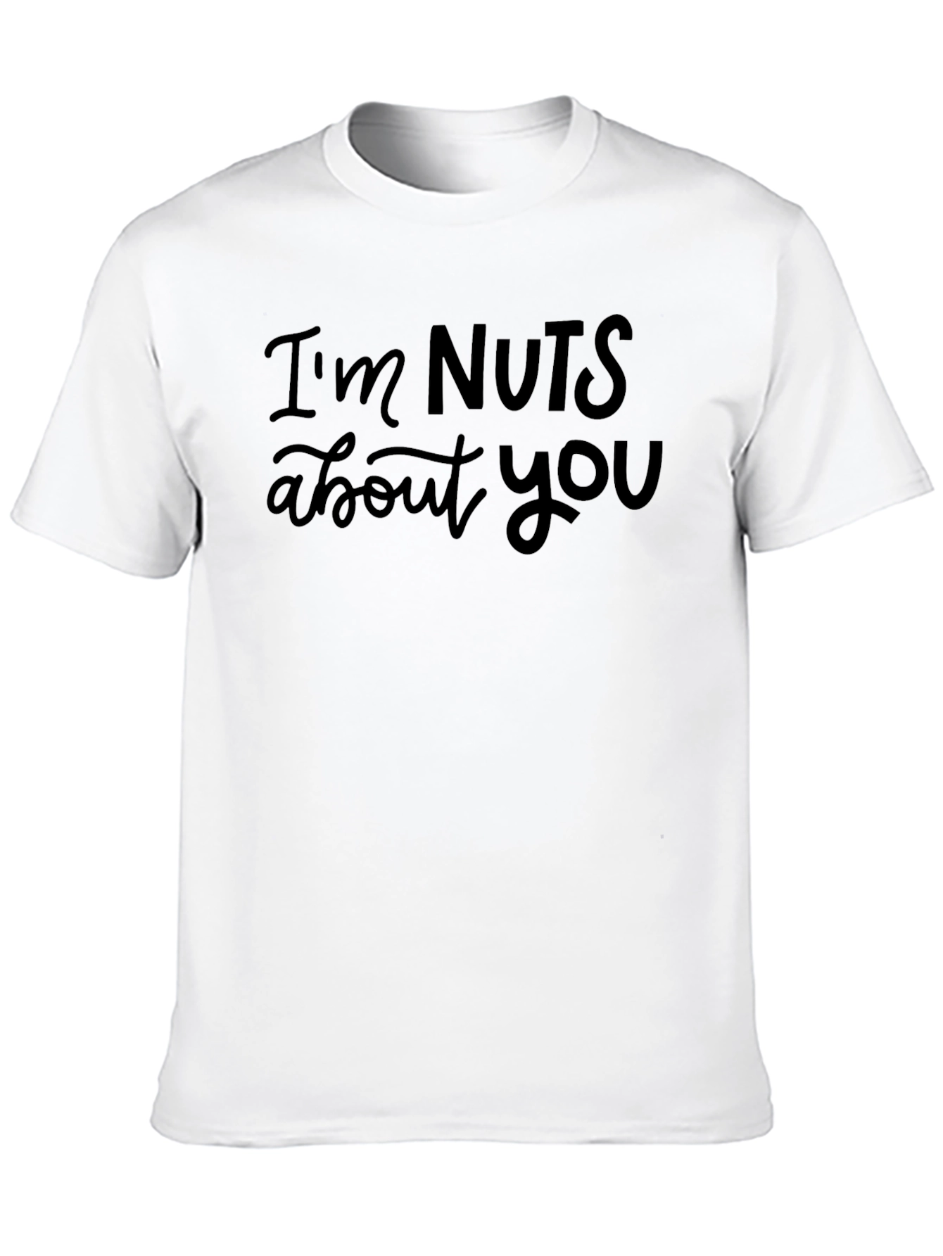 Black I'm Nuts About You Graphic Tee - Black view 10