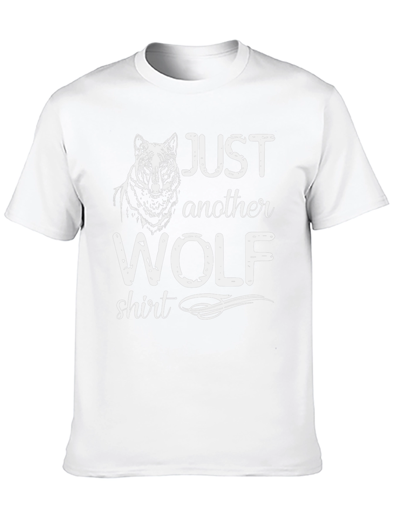 Black Just Another Wolf Shirt - Novelty Graphic Tee view 10