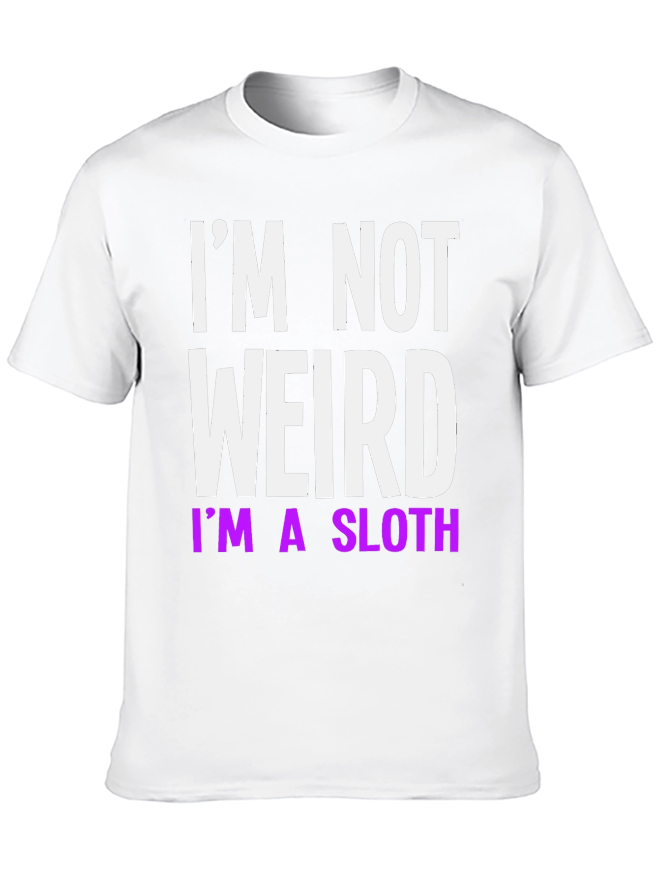 Black I'm Not Weird, I'm a Sloth T-Shirt view 10